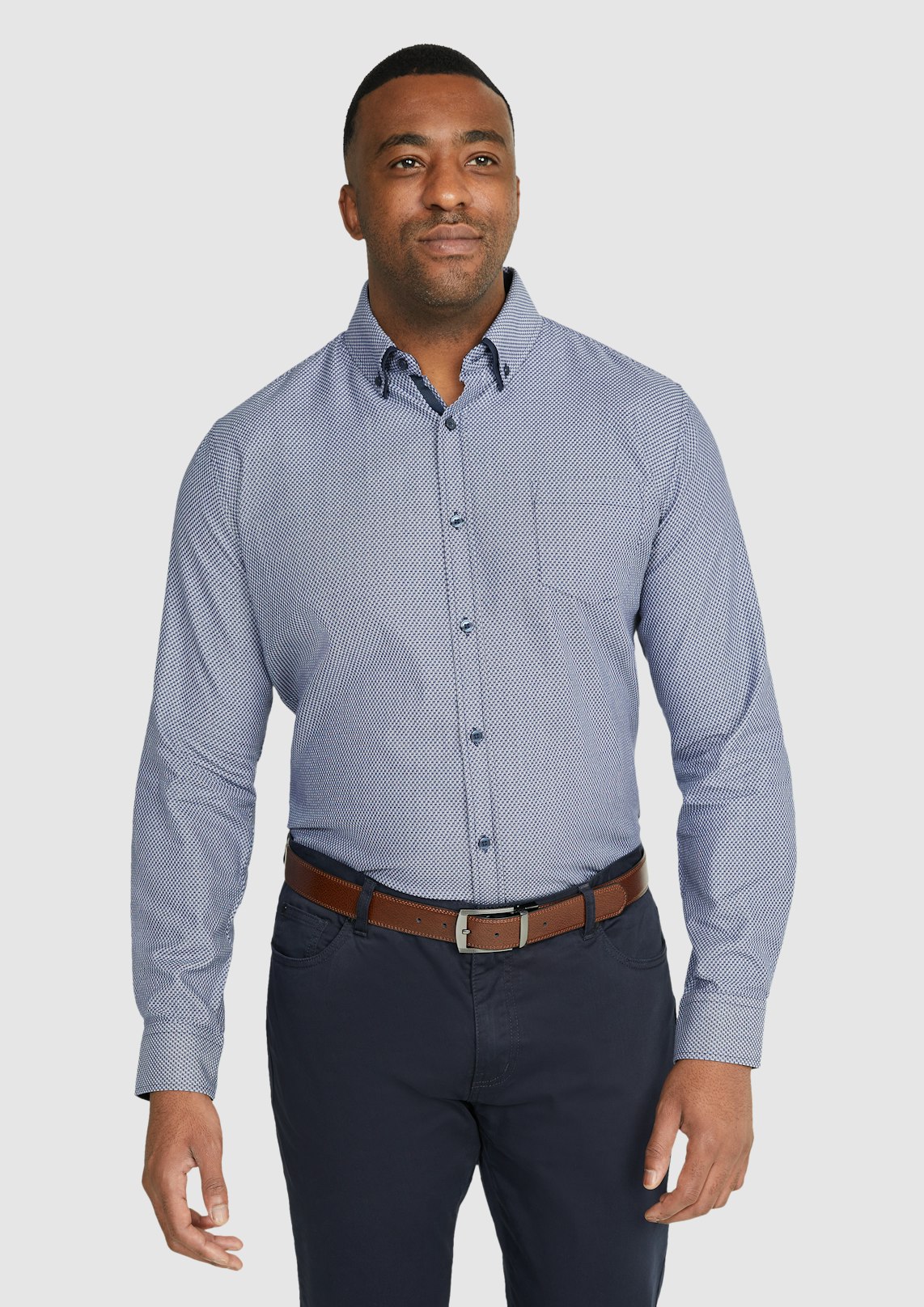 Navy Eastwood Textured Shirt