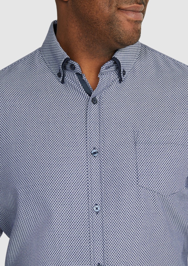 Navy Eastwood Textured Shirt