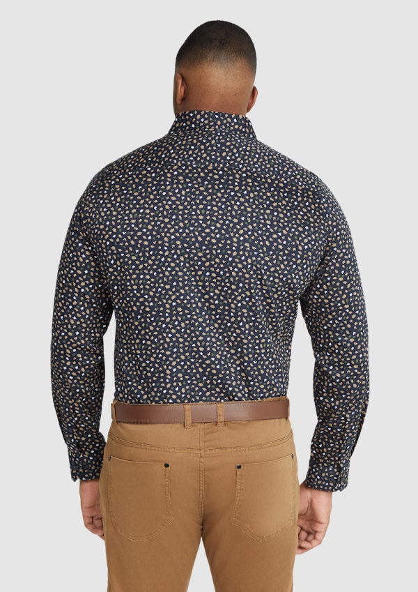 Navy Lennon Floral Shirt