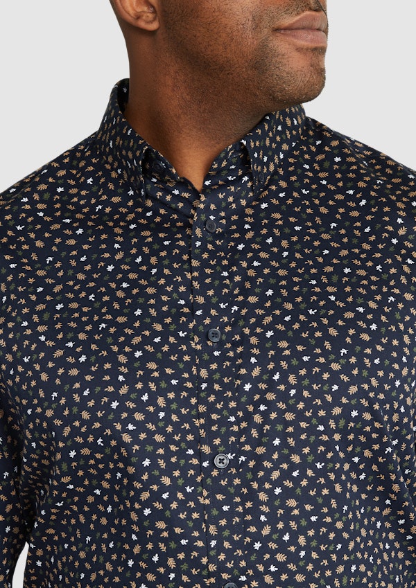 Navy Lennon Floral Shirt
