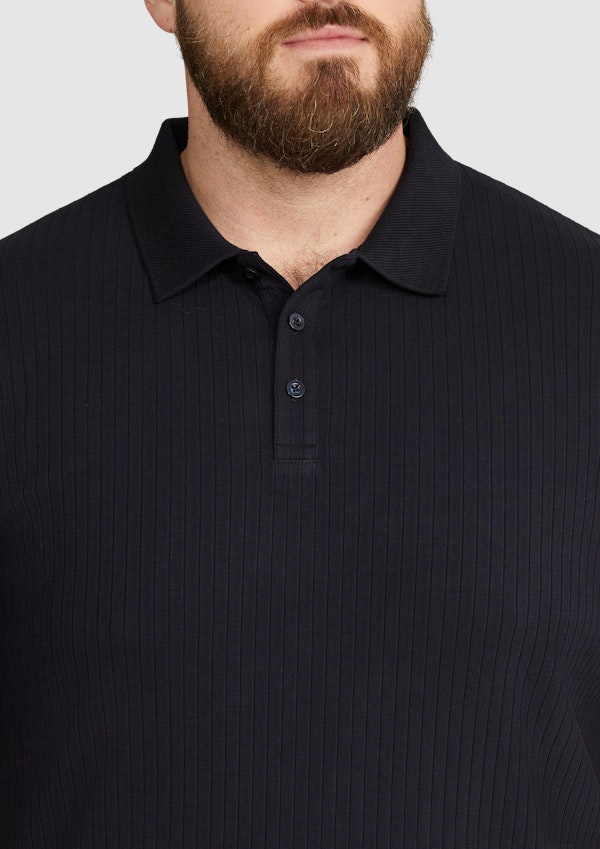 Navy Perry Rib Polo