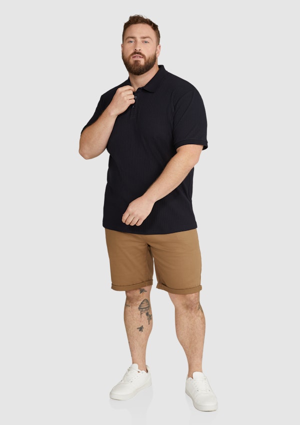 Navy Perry Rib Polo