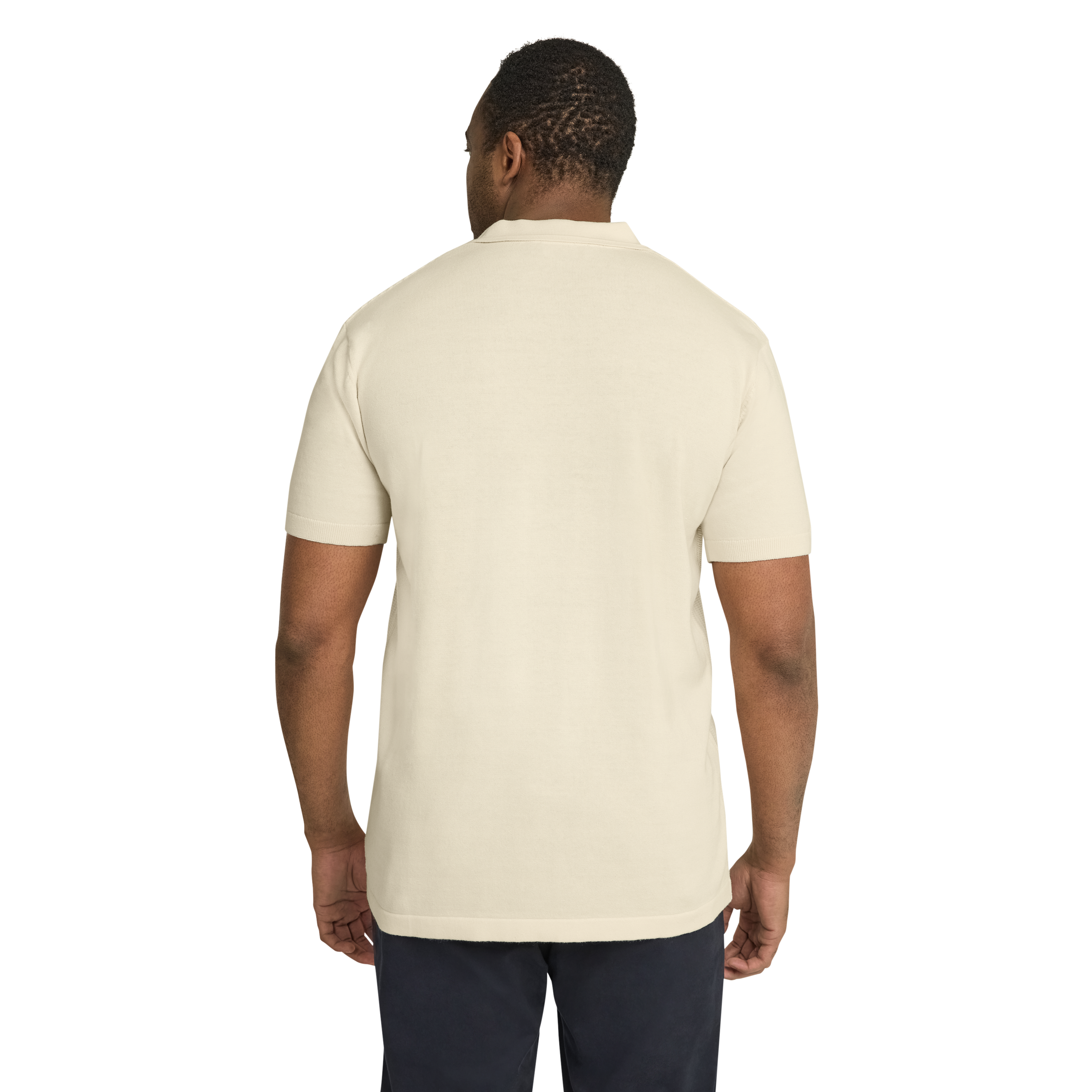 Ecru Myles Knitted Polo