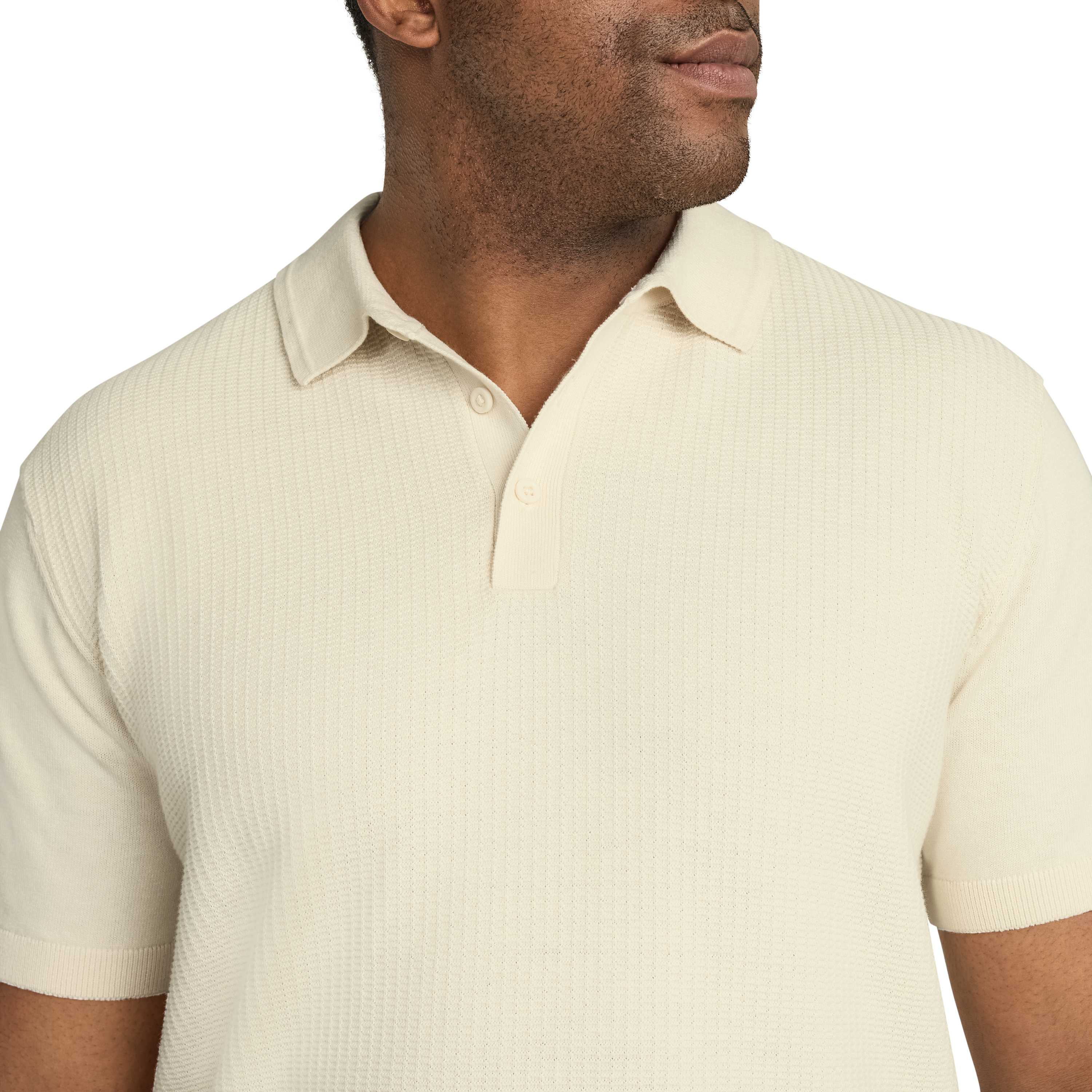 Ecru Myles Knitted Polo