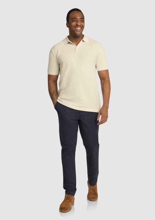 Ecru Myles Knitted Polo