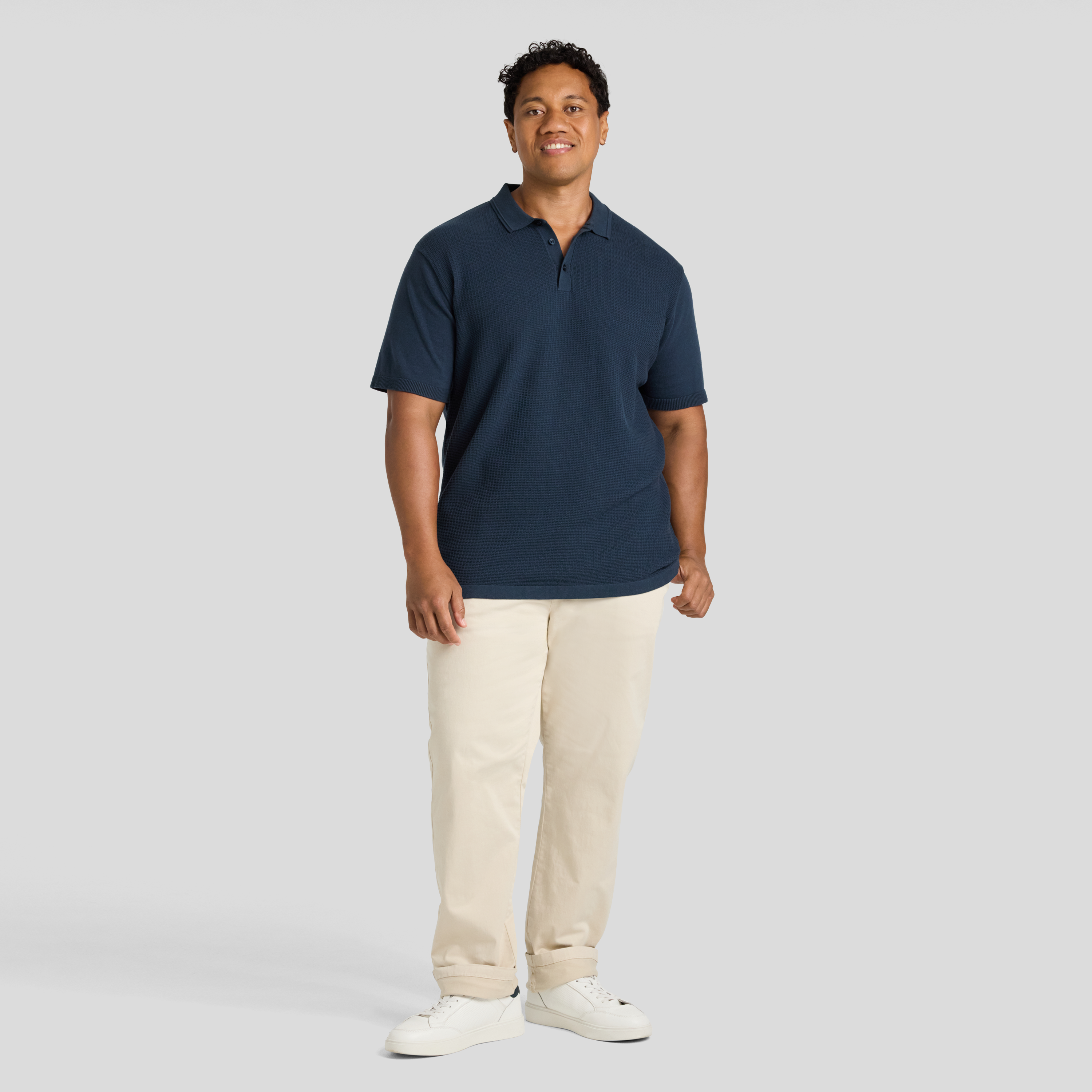 Petrol Myles Knitted Polo