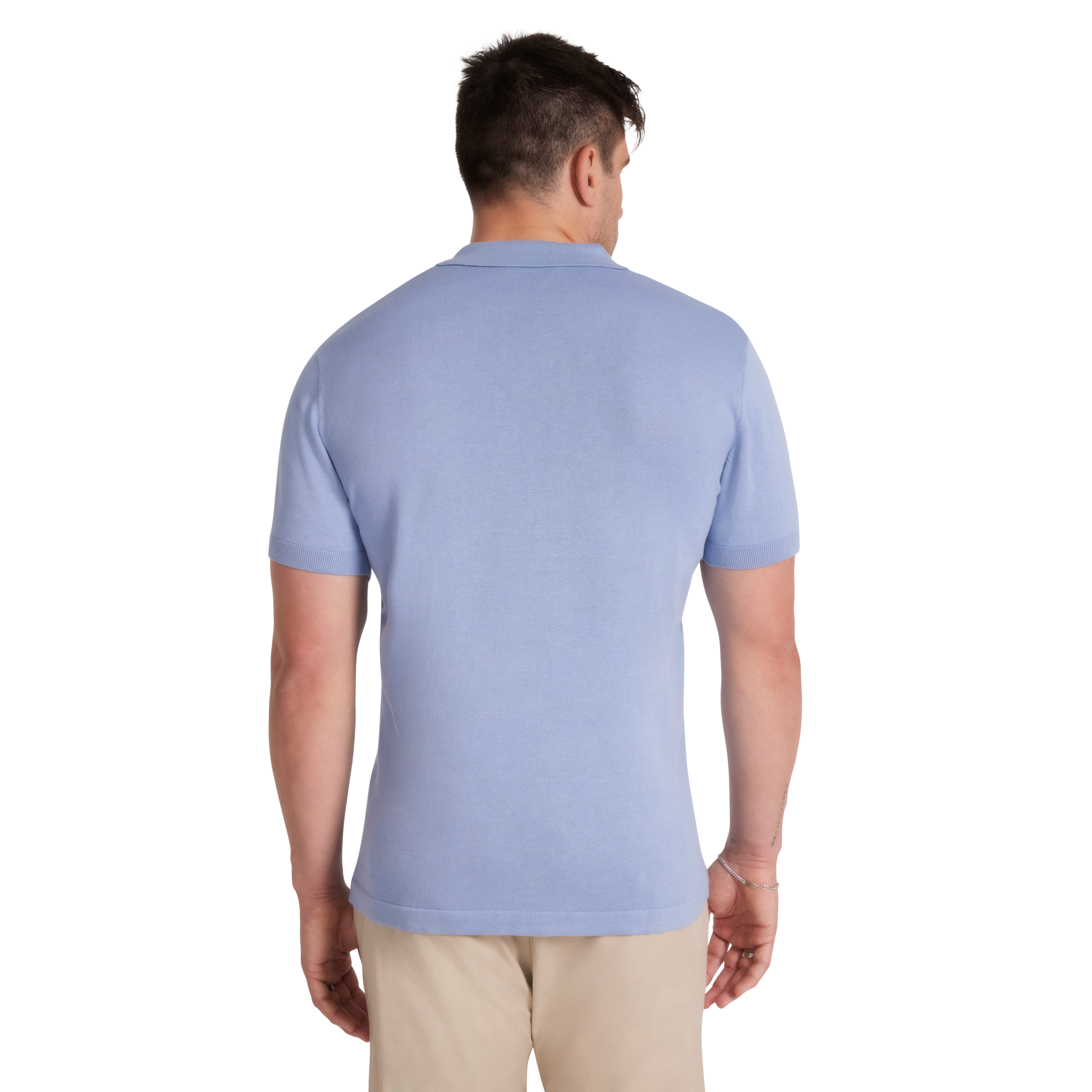 Powder Blue Lloyd Knitted Polo