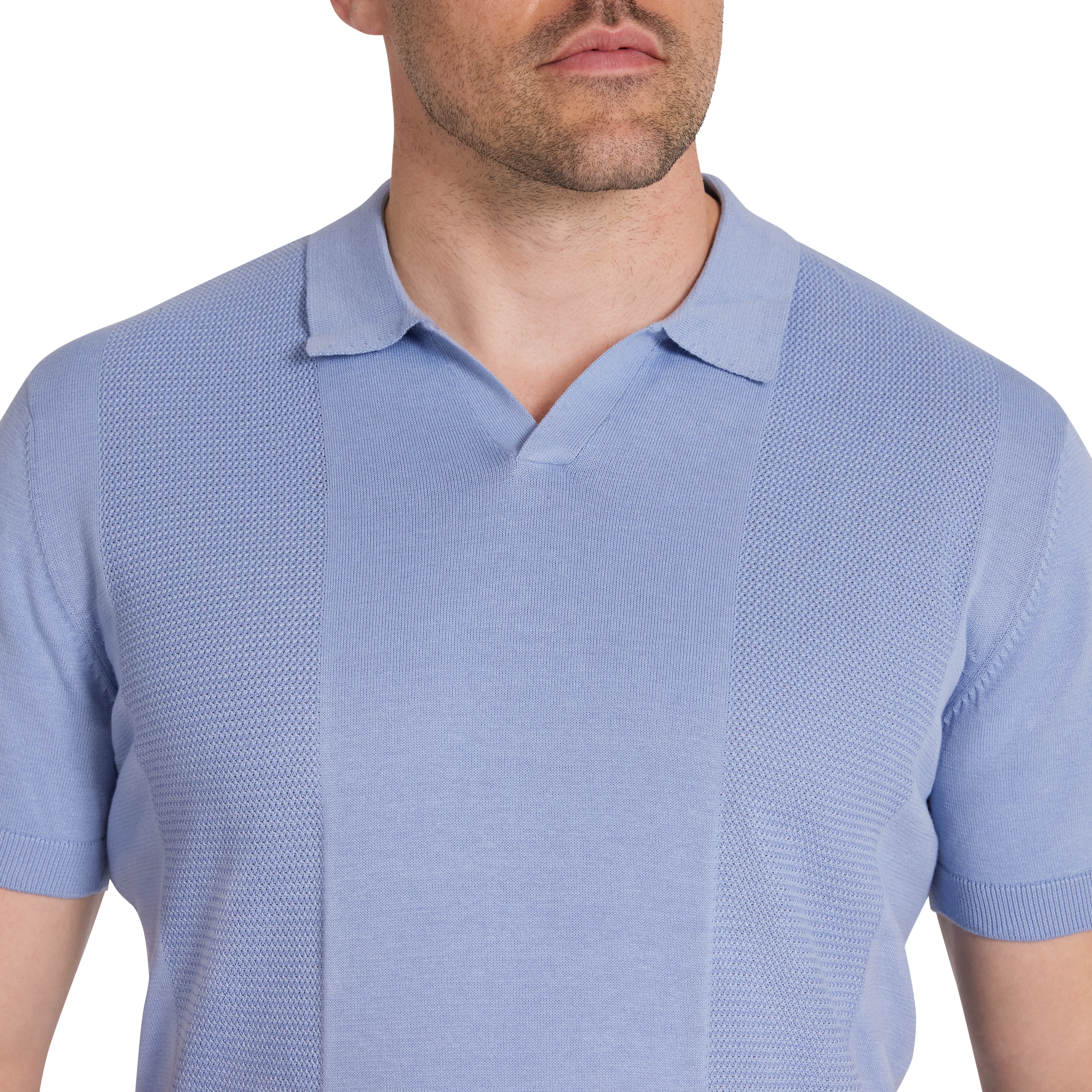 Powder Blue Lloyd Knitted Polo