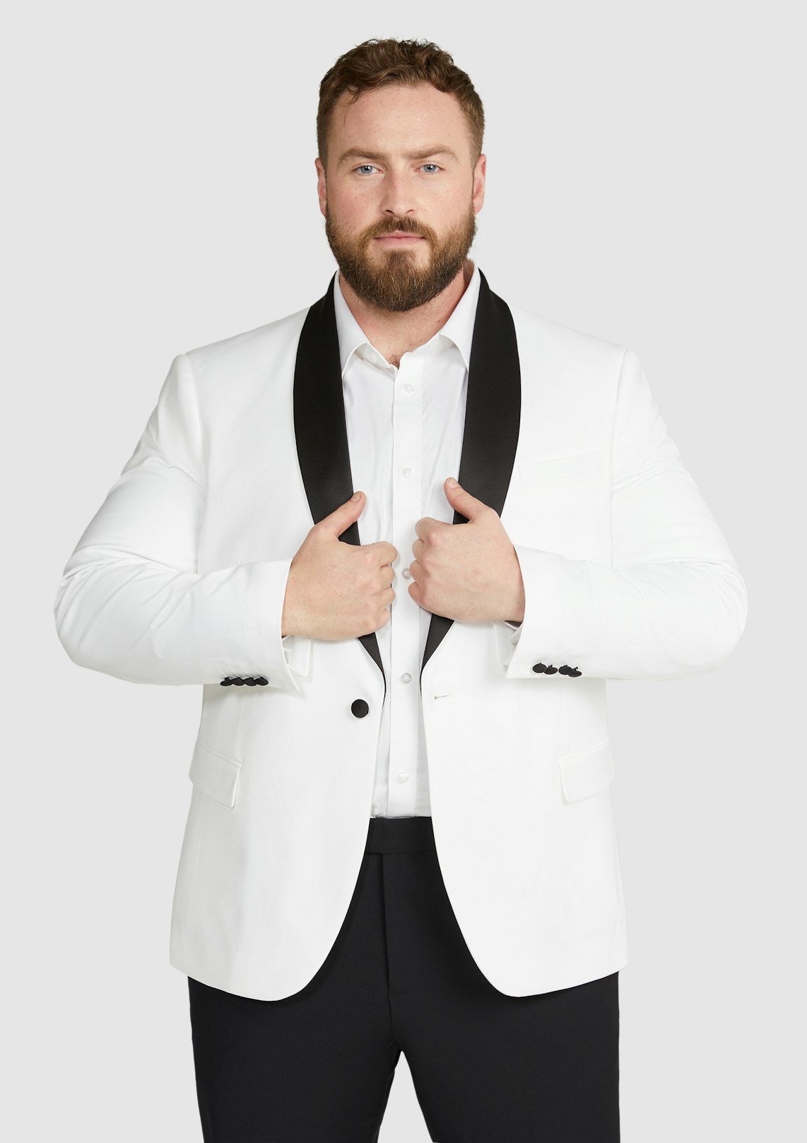 Ivory Pierce Tuxedo Suit Jacket
