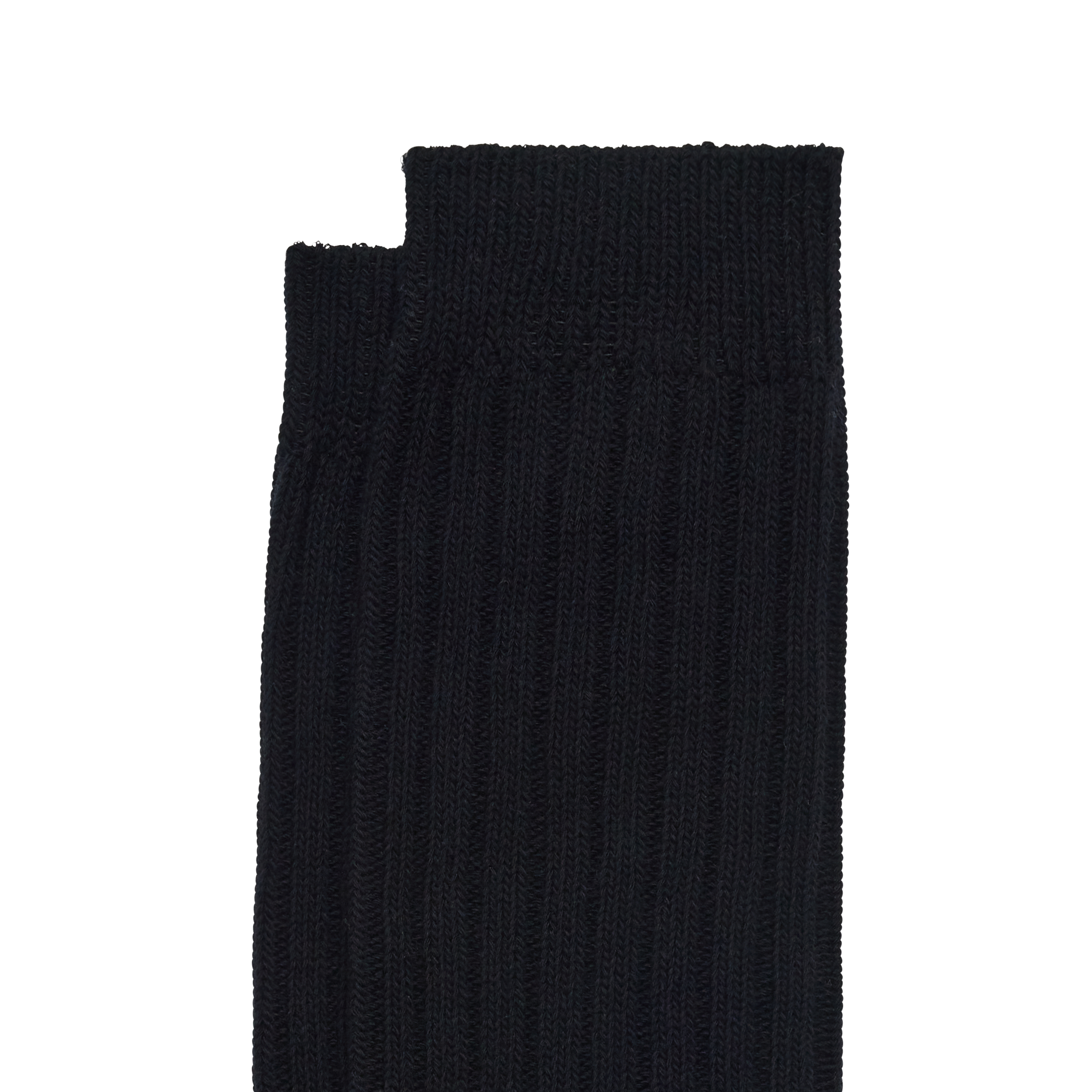 Black Winter Rib Sock