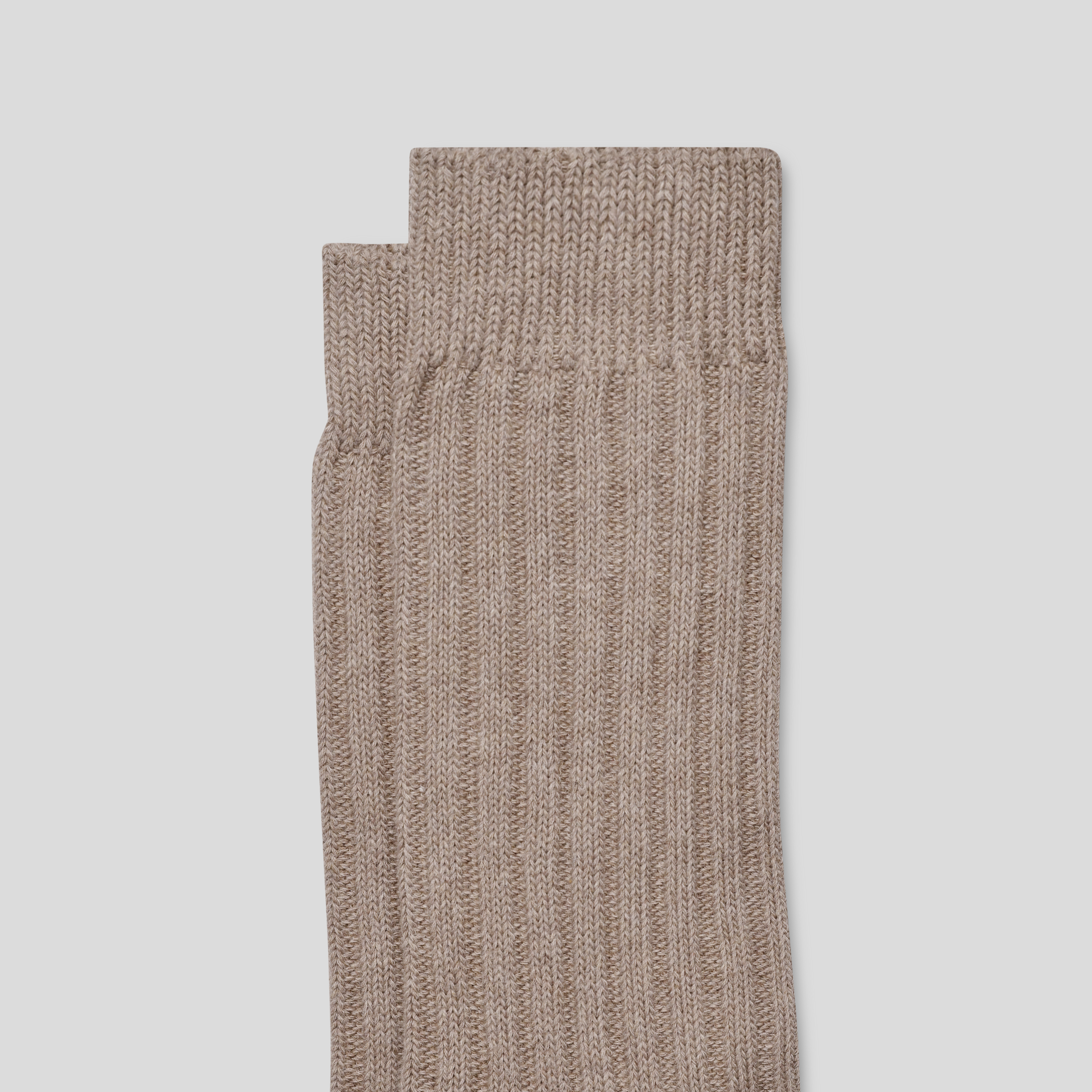 Taupe Marle Winter Rib Sock