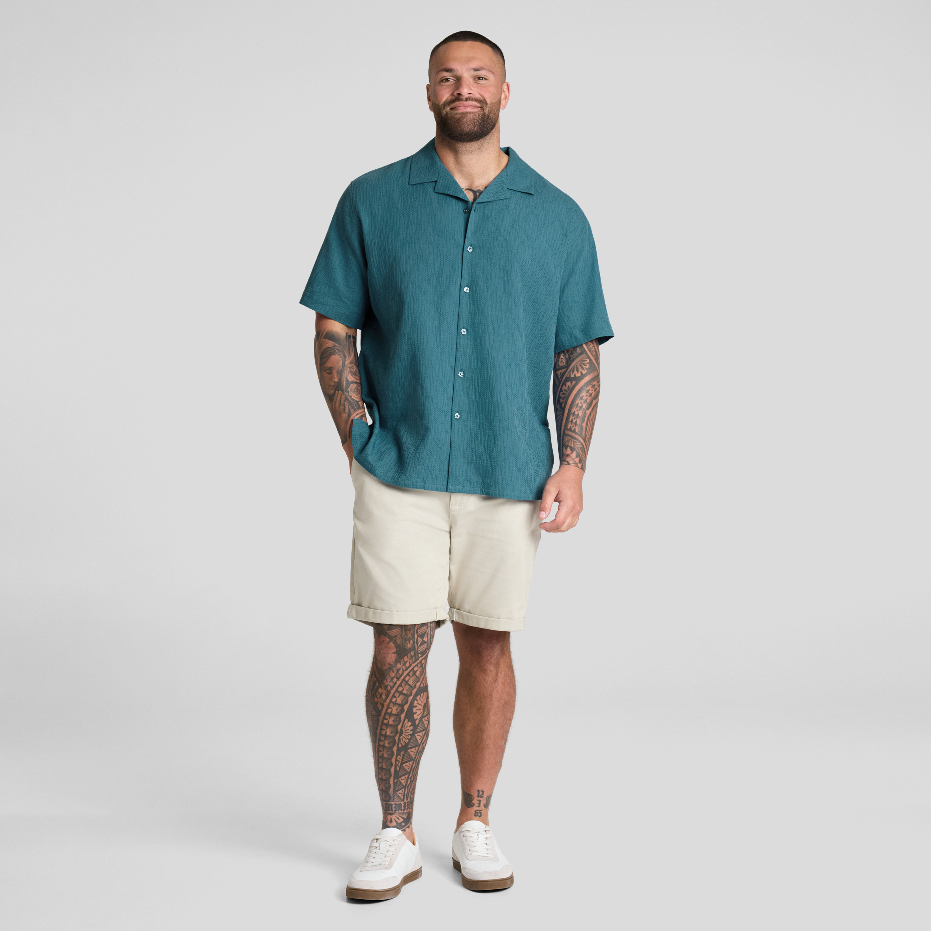 Teal Griffen Relaxed Fit Shirt