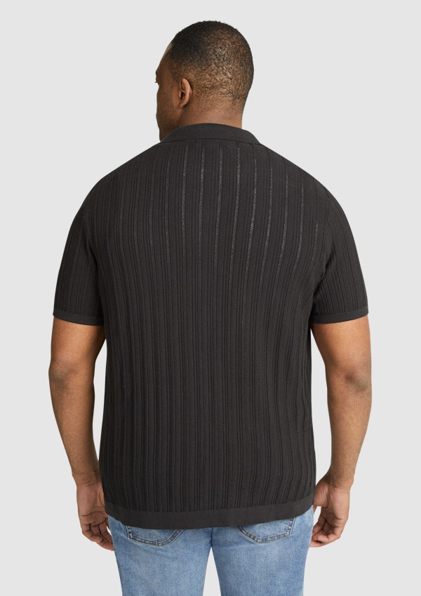 Black Thomas Knit Shirt | Men's Tops | Johnny Bigg US Black Thomas Knit Shirt | Men's Tops | Johnny Bigg US