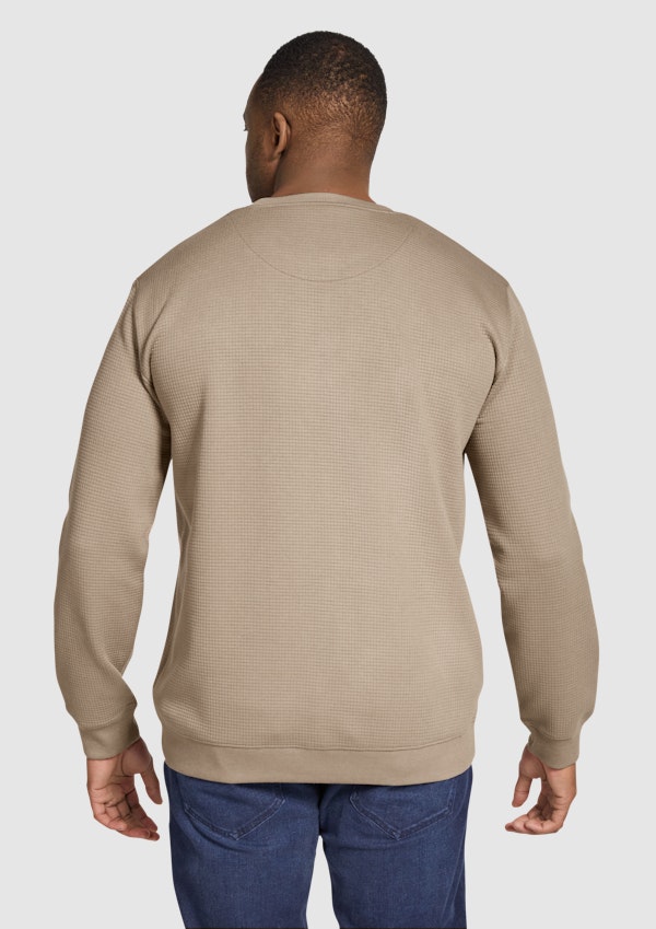 Mushroom Joseph Jacquard Crew Sweat