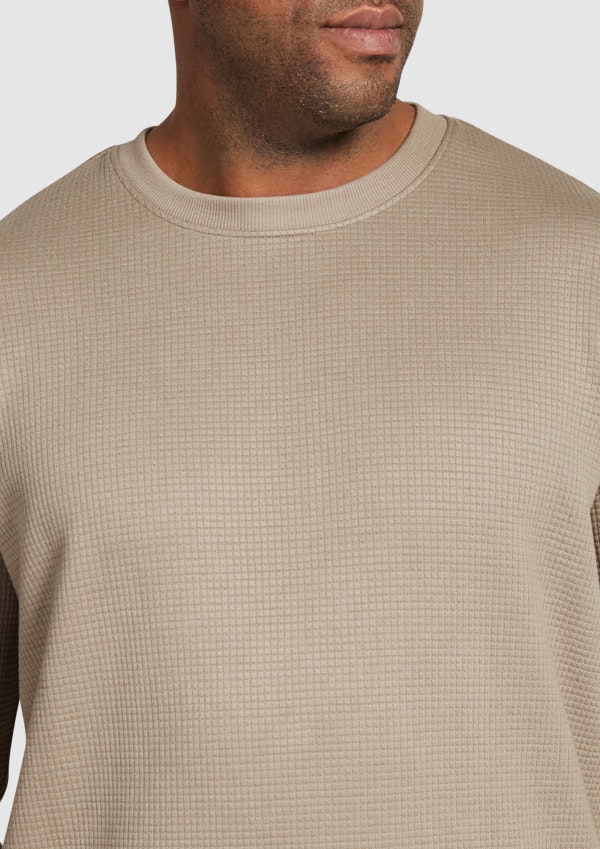 Mushroom Joseph Jacquard Crew Sweat