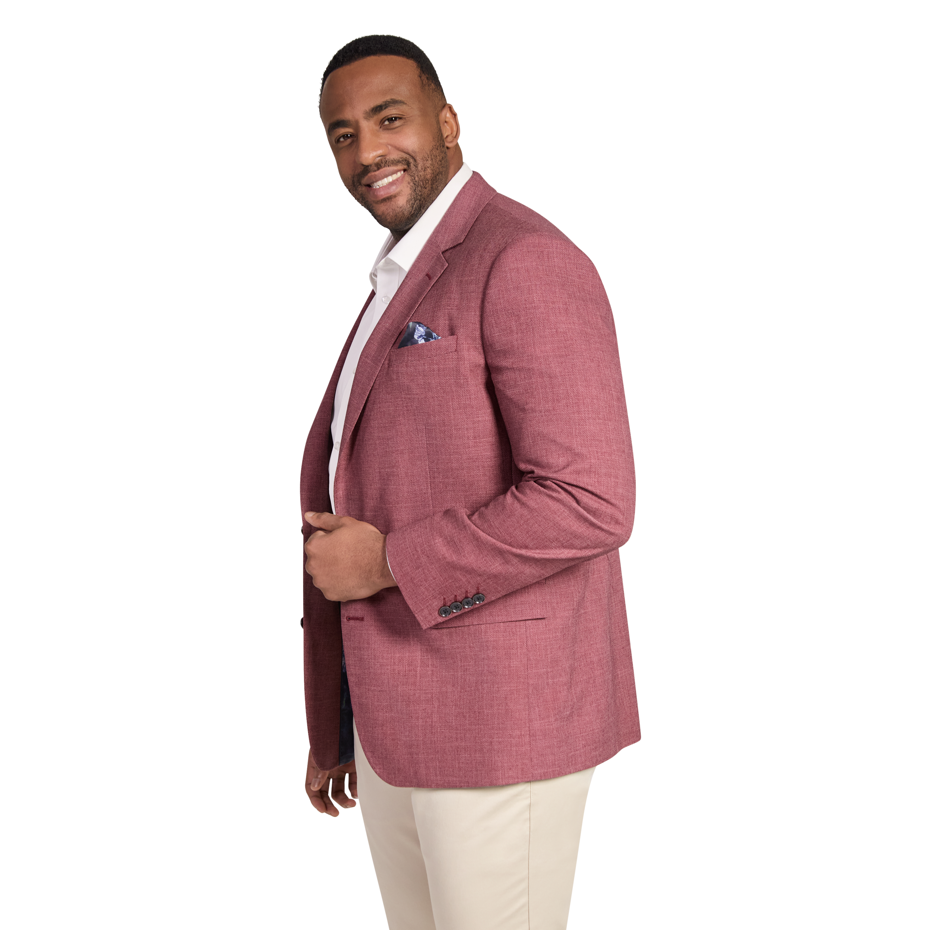 Raspberry Blake Textured Strech Blazer