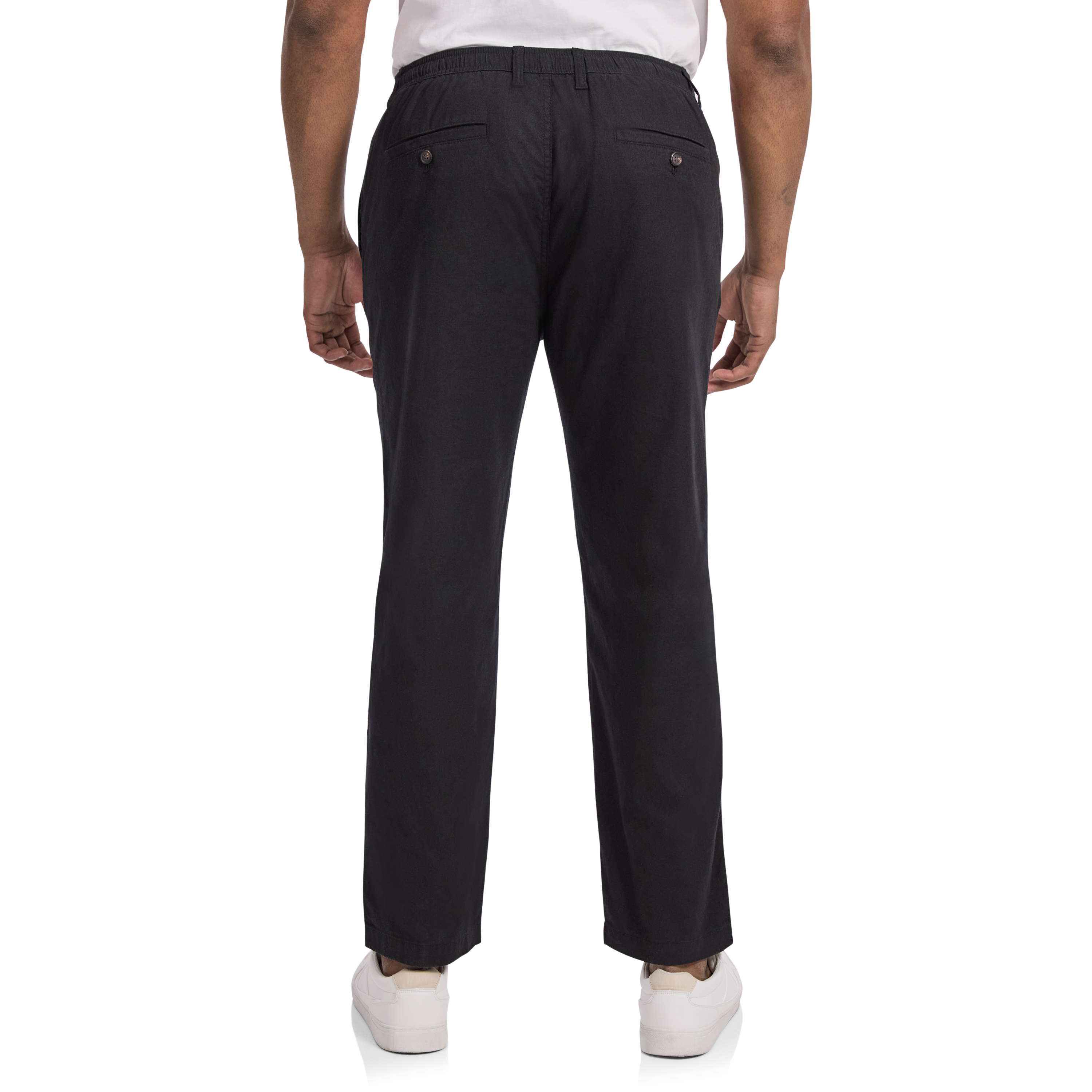 Black Salvador Linen Blend Pant