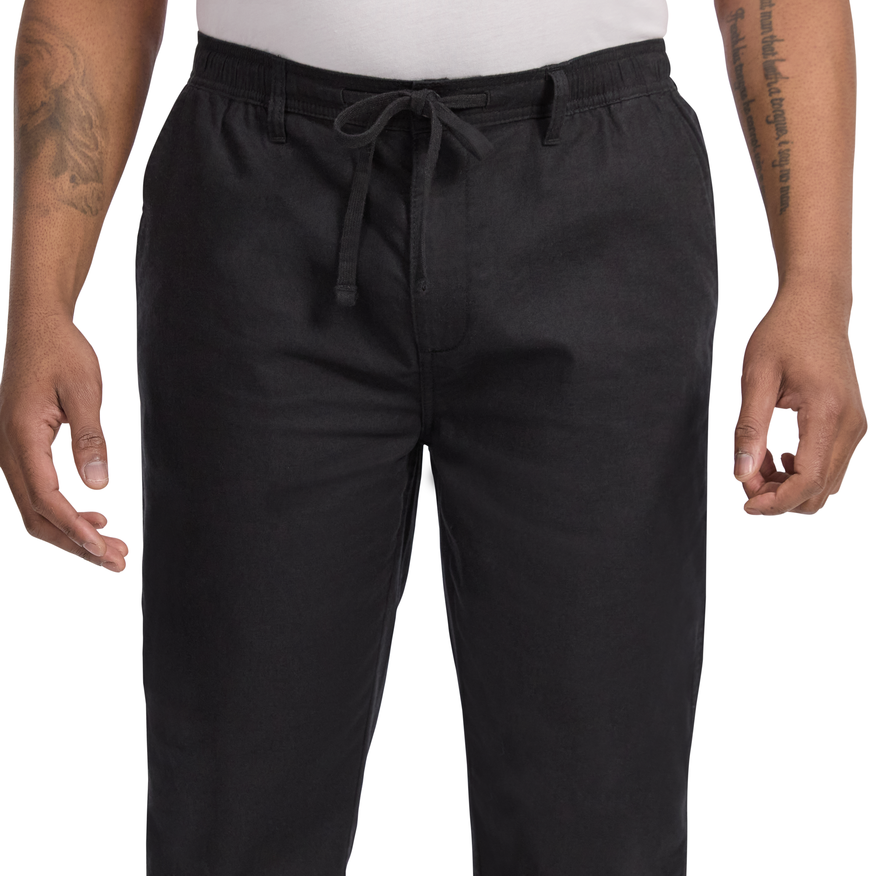 Black Salvador Linen Blend Pant