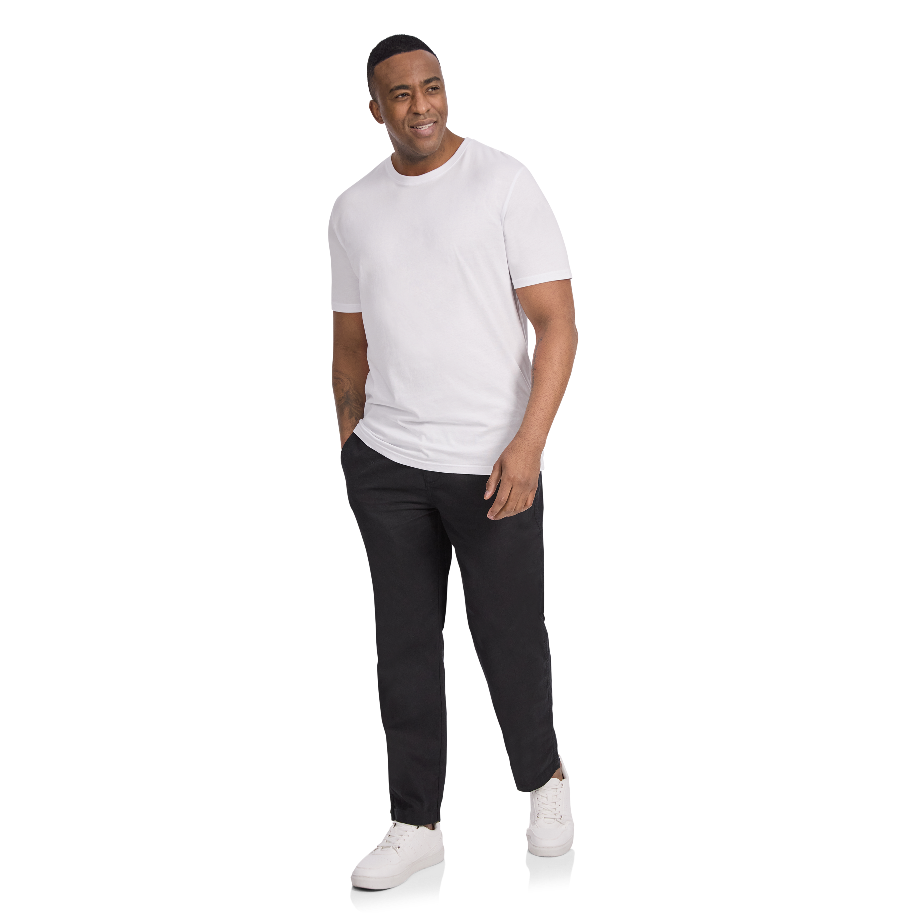 Black Salvador Linen Blend Pant