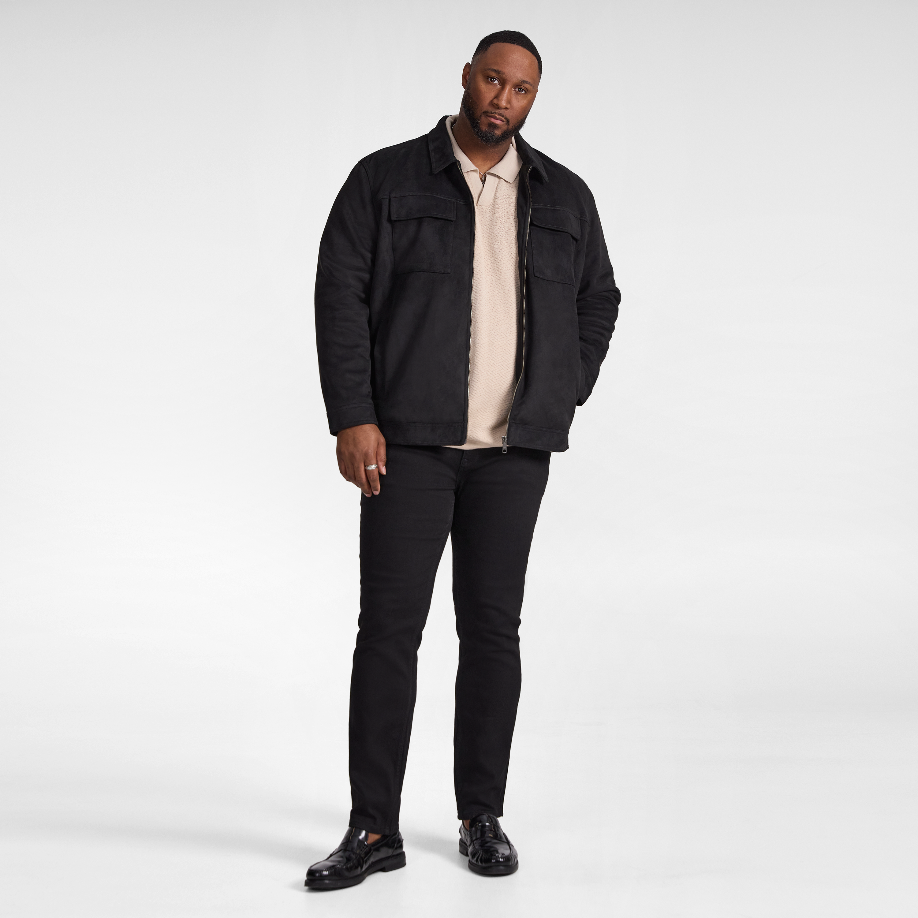 Black Affleck Suede Jacket