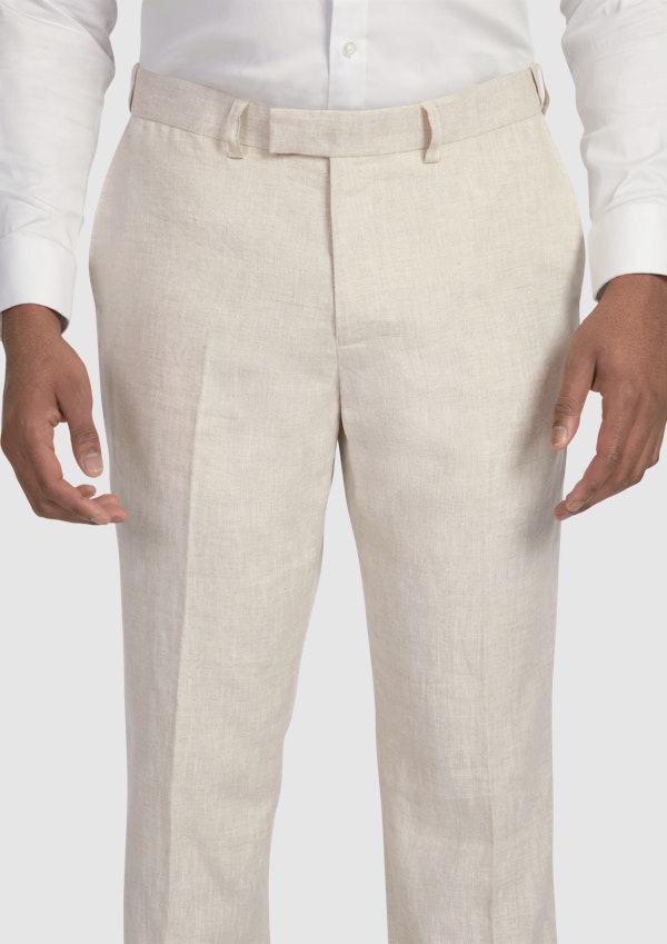 Natural Jude Linen Slim Pant