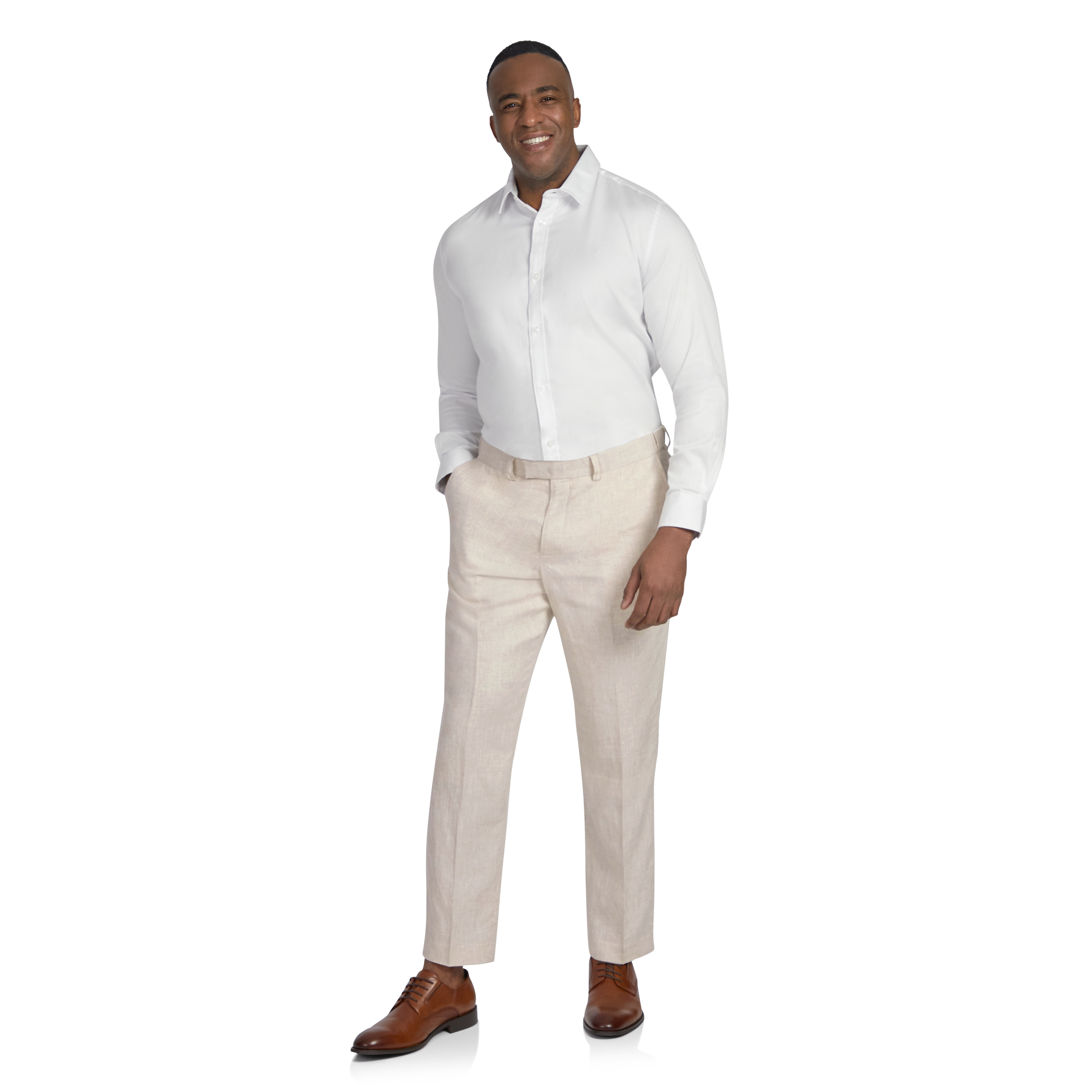 Natural Jude Linen Slim Pant