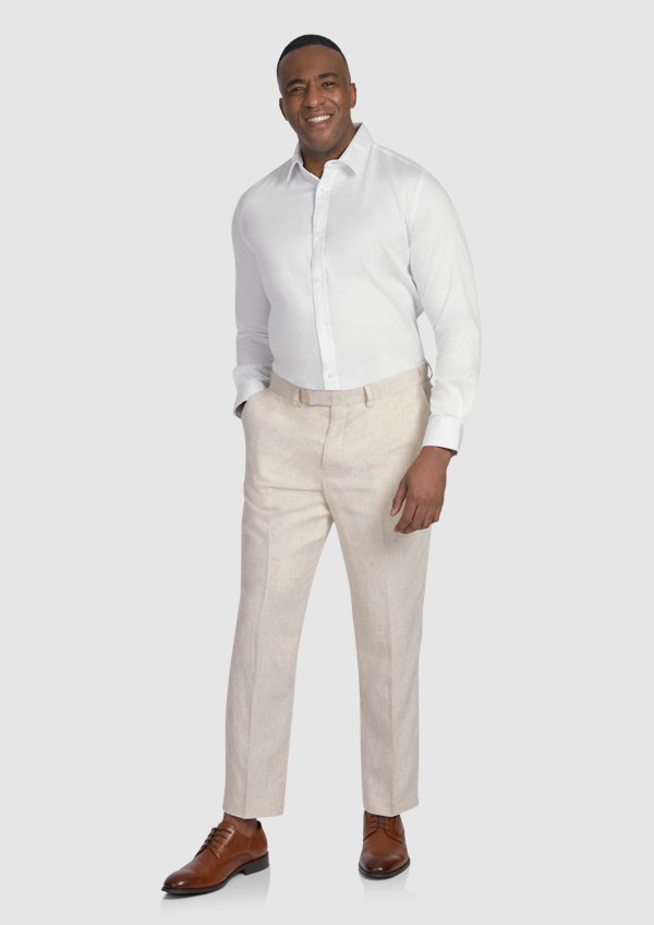 Natural Jude Linen Slim Pant