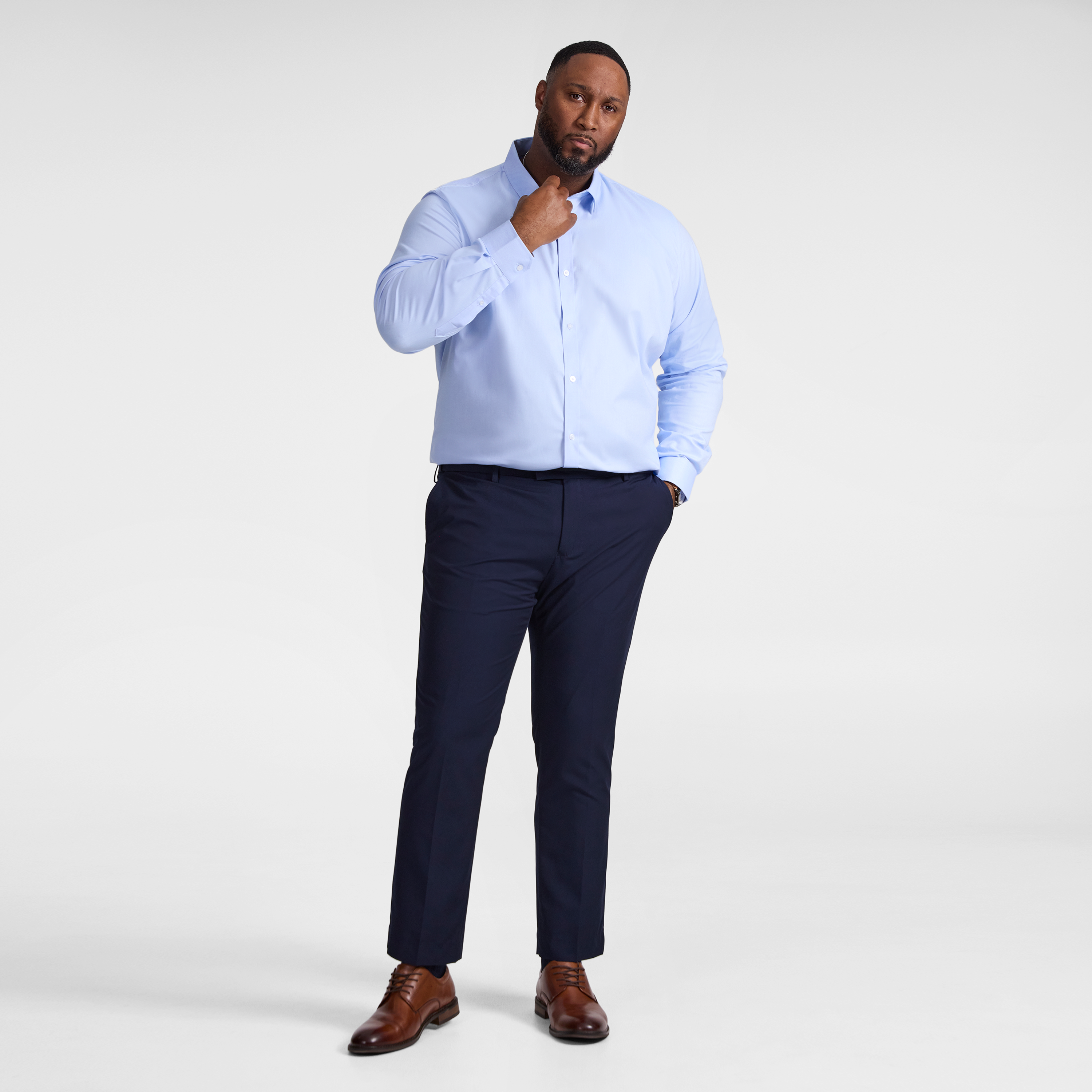 Light Blue Coolmax Stretch Dress Shirt