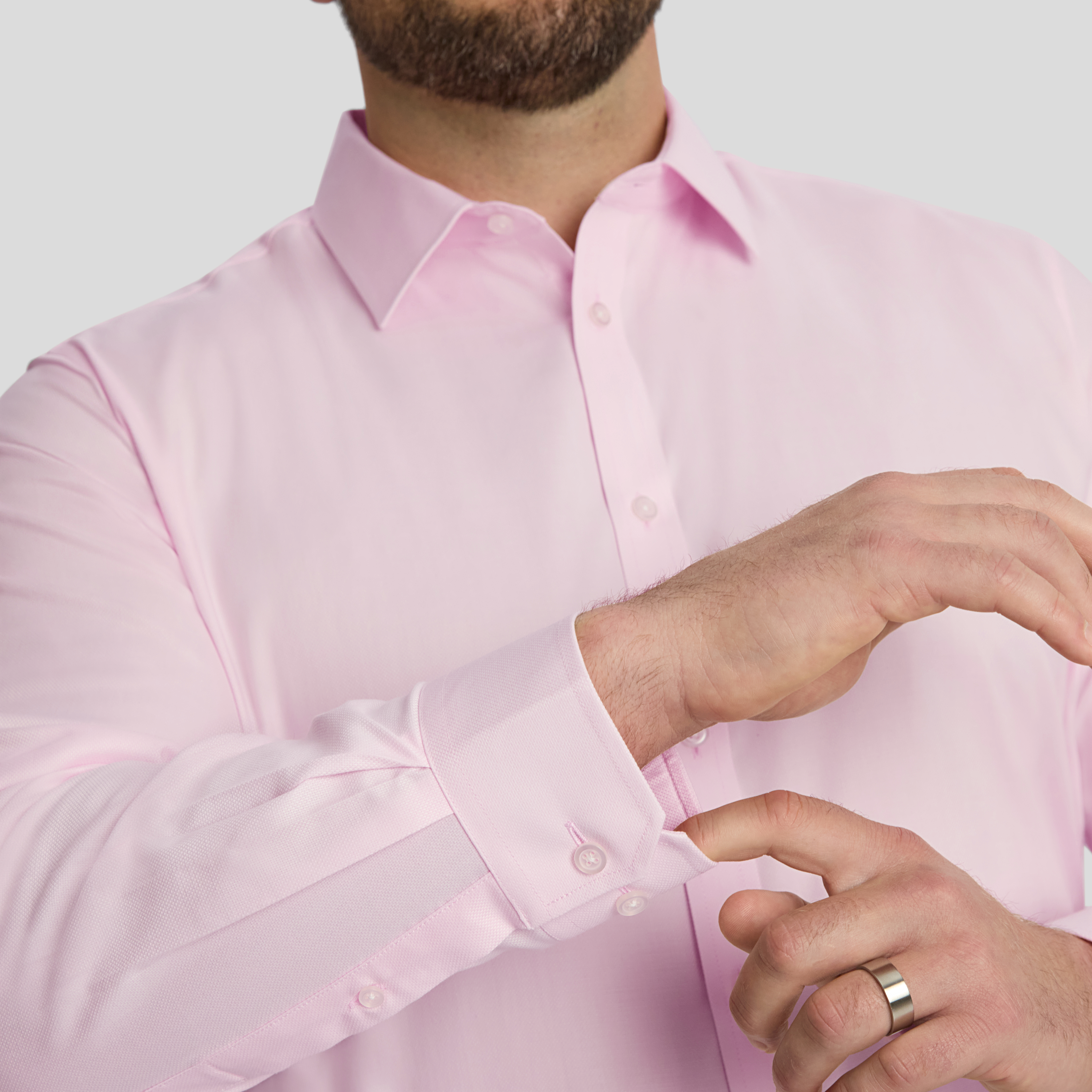 Pink Coolmax Stretch Dress Shirt