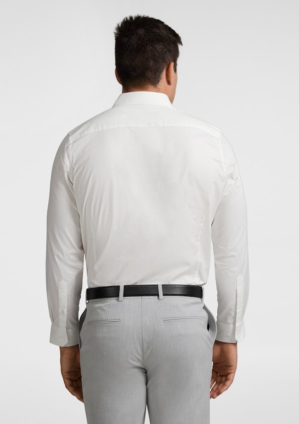 White Coolmax Stretch Dress Shirt
