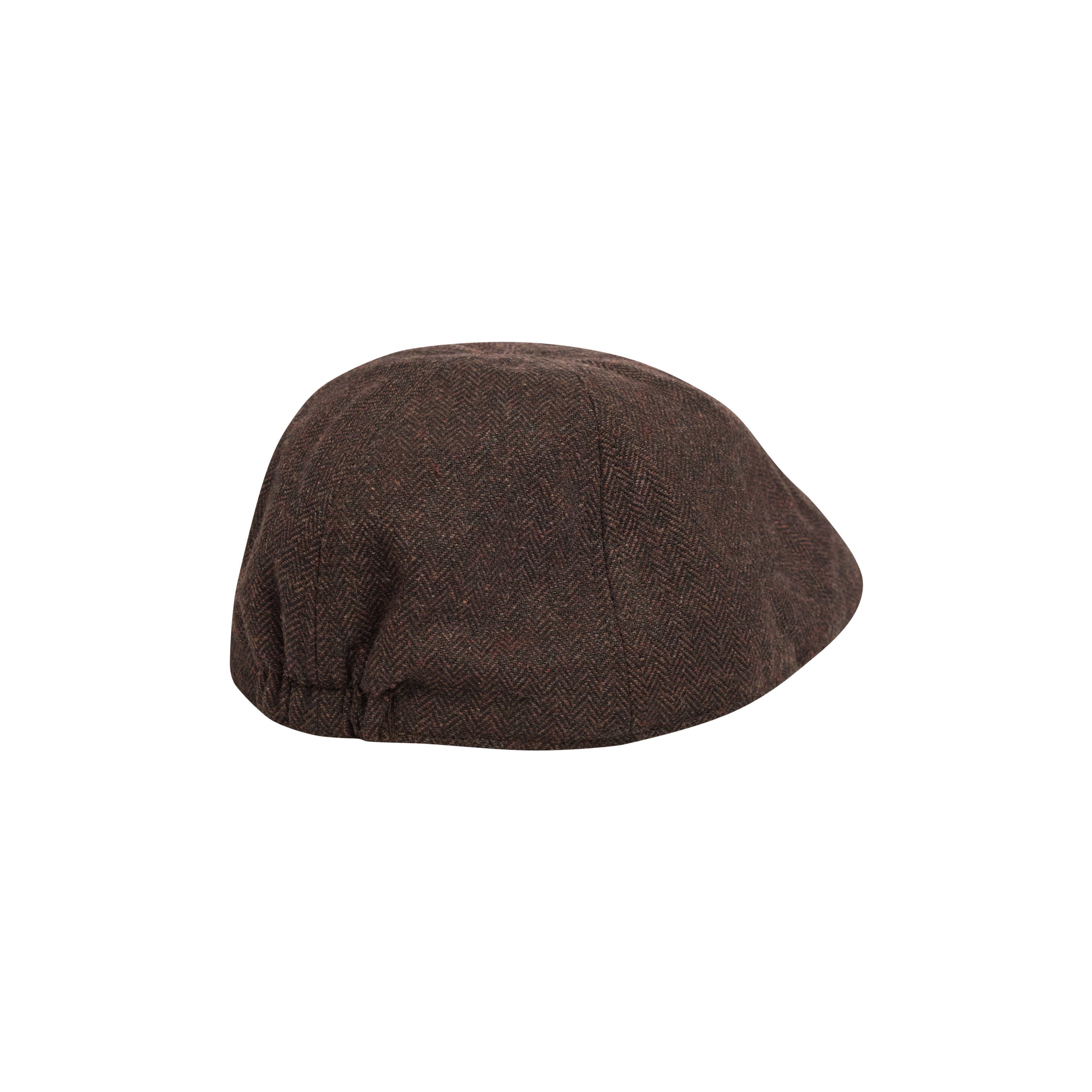 Chocolate Herringbone Flat Cap