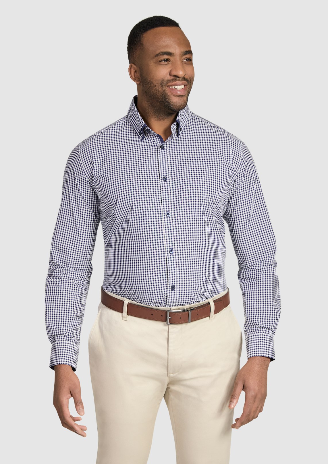 Navy Whitely Check Shirt