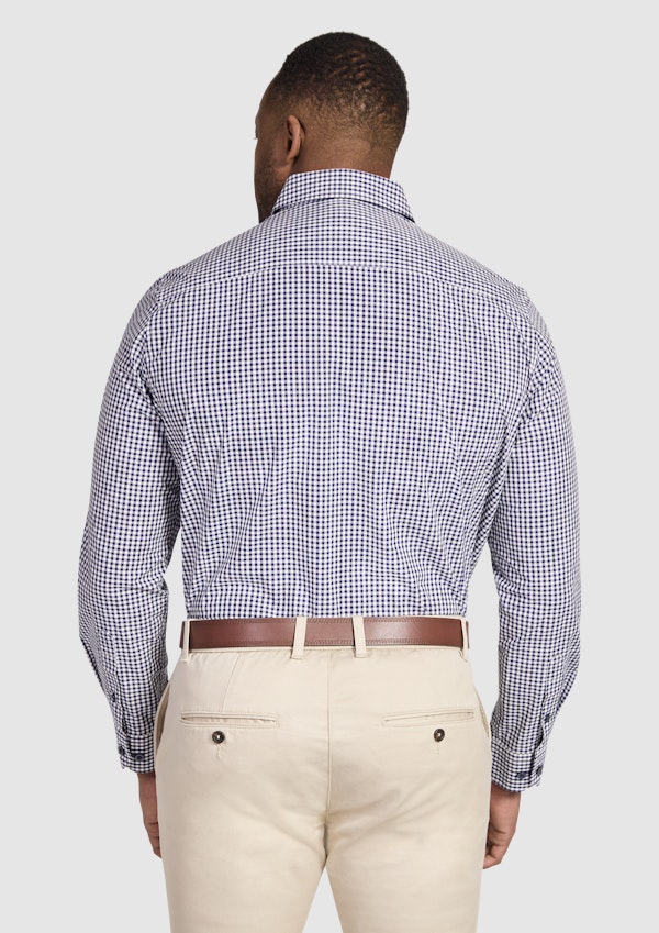 Navy Whitely Check Shirt
