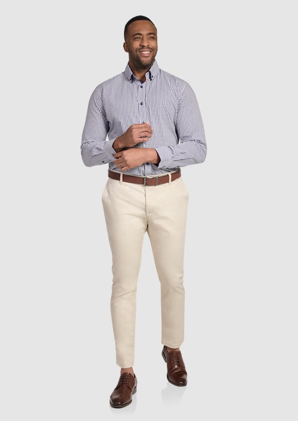 Navy Whitely Check Shirt