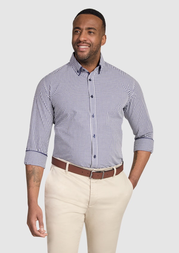 Navy Whitely Check Shirt