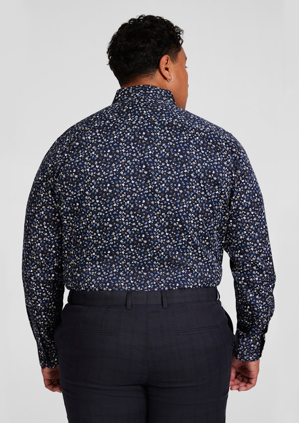 Navy Jason Floral Shirt