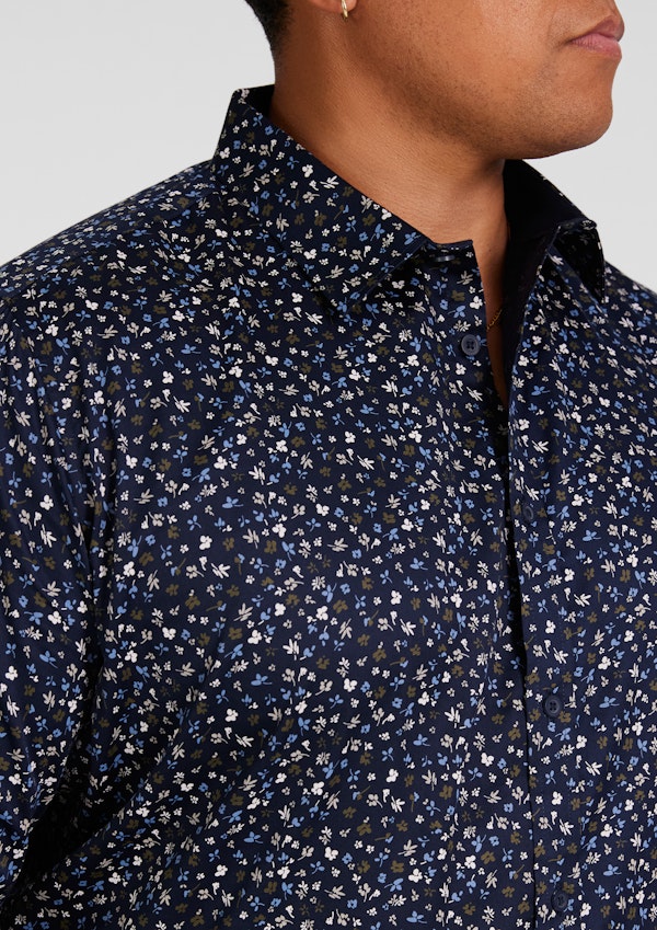 Navy Jason Floral Shirt