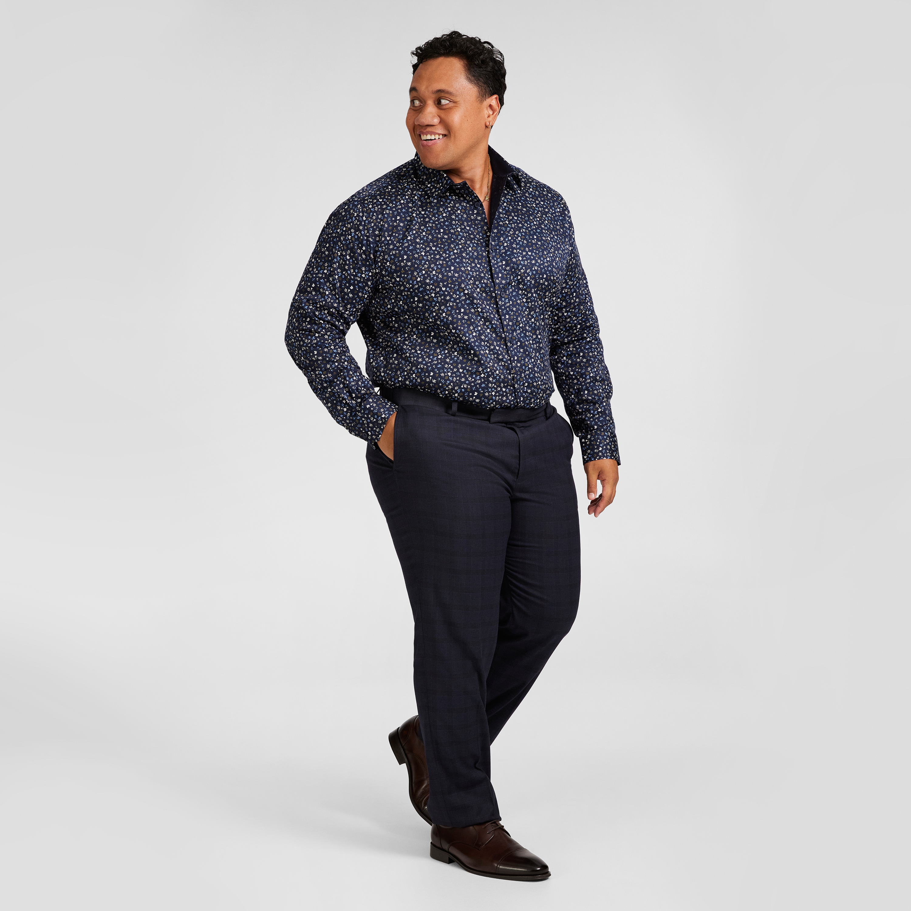 Navy Jason Floral Shirt