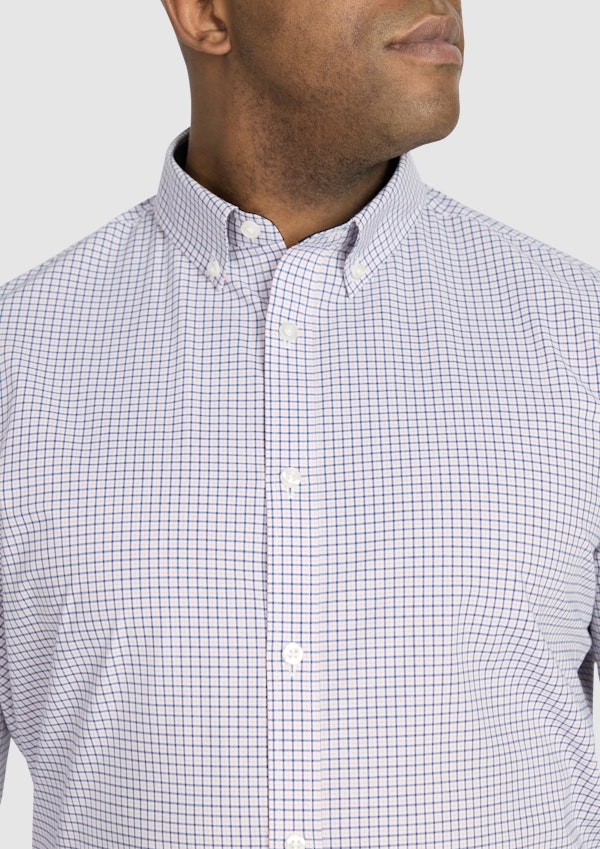 Pink Haynes Check Stretch Shirt