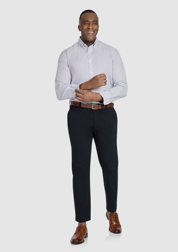 Pink Haynes Check Stretch Shirt