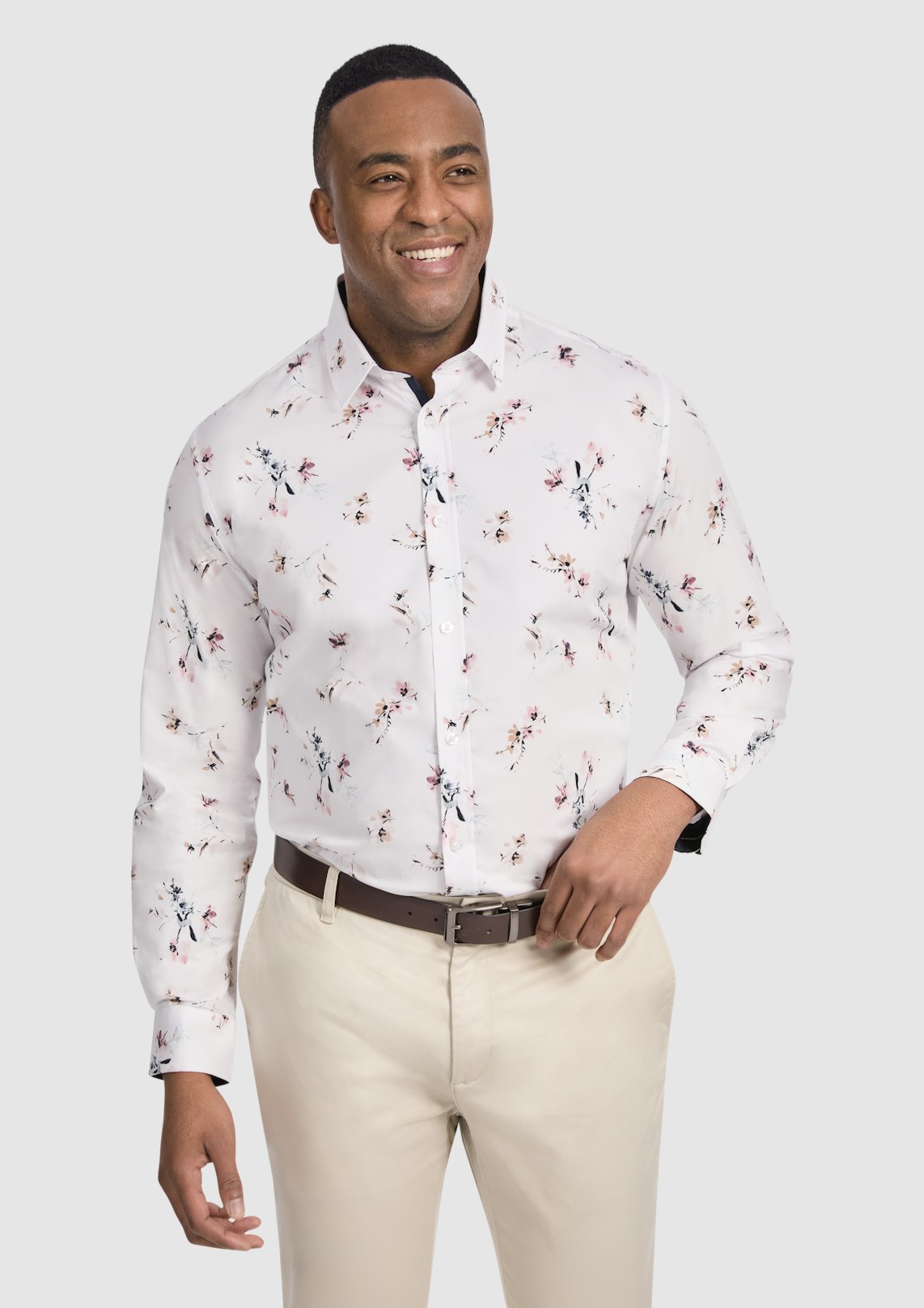 Rose Drake Floral Stretch Shirt