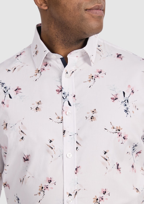 Rose Drake Floral Stretch Shirt