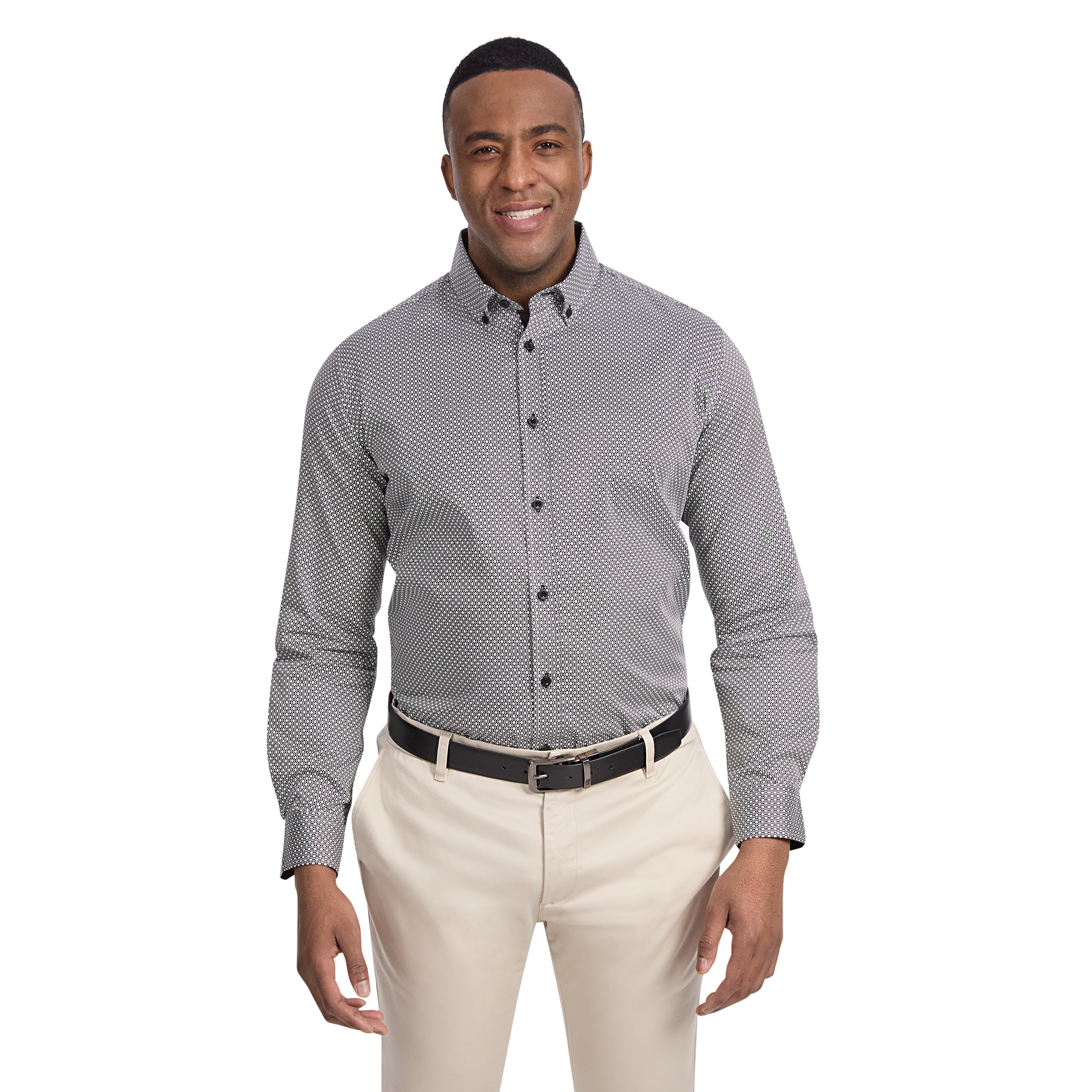 Black Theo Print Shirt