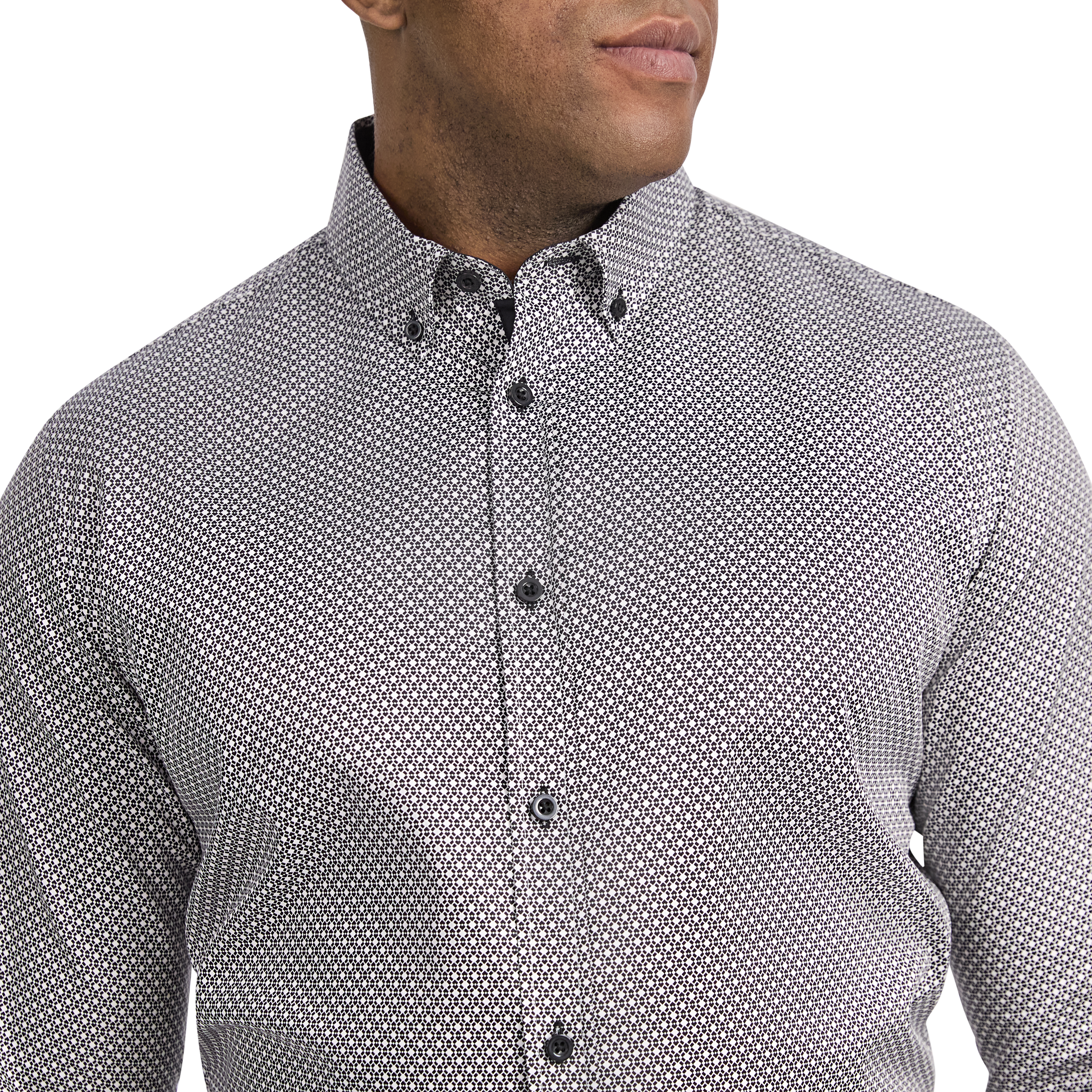 Black Theo Print Shirt