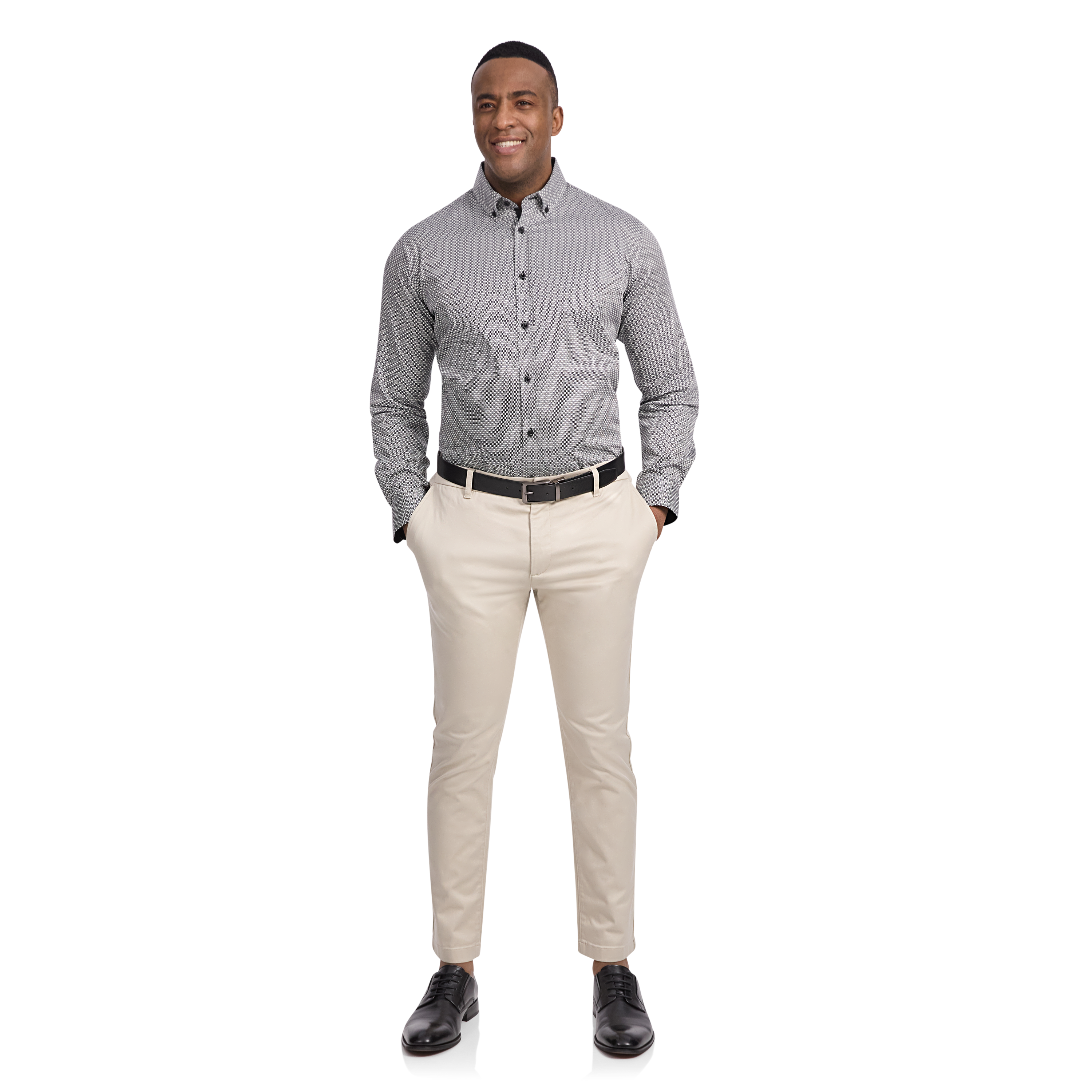 Black Theo Print Shirt