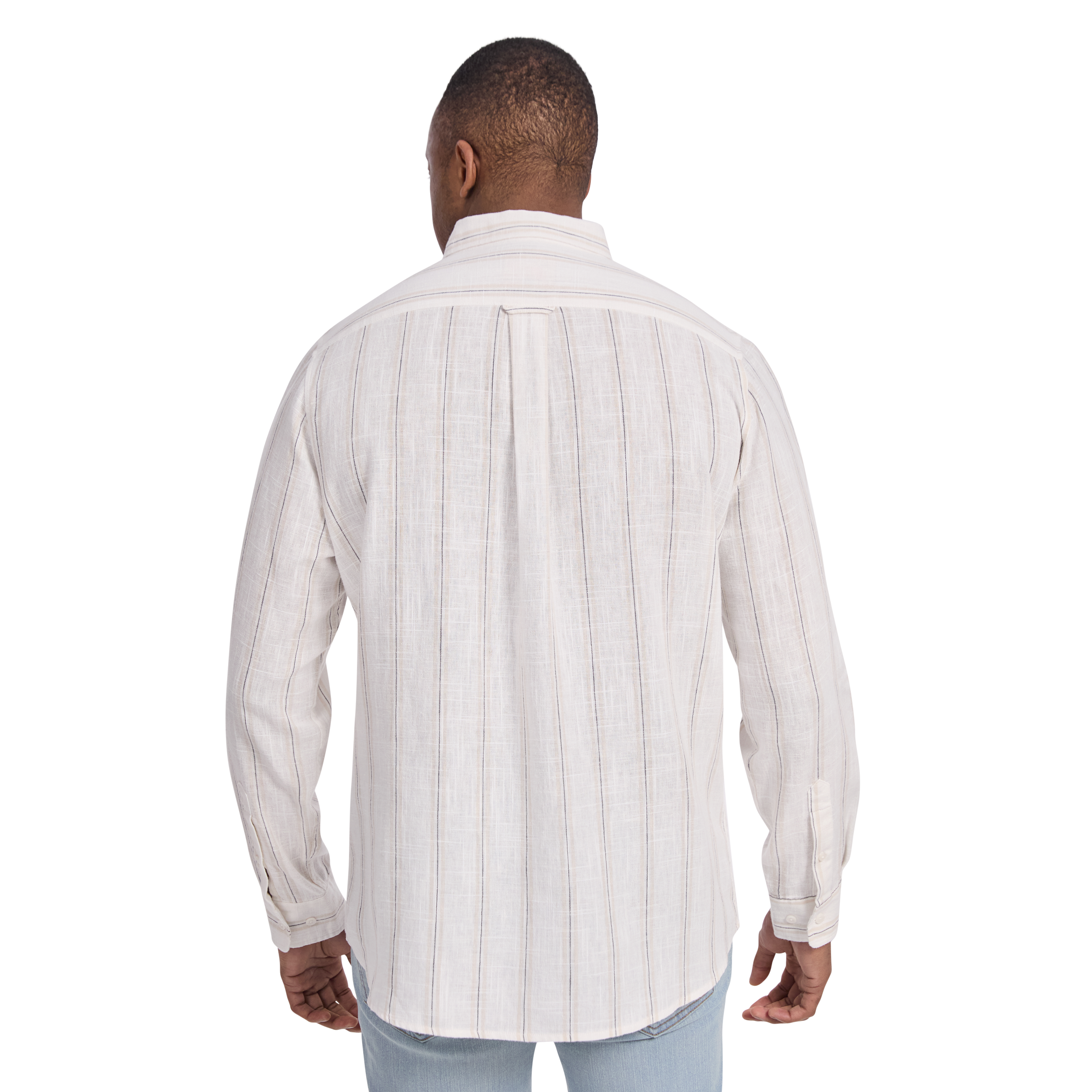 Natural Madrid Stripe Linen Shirt