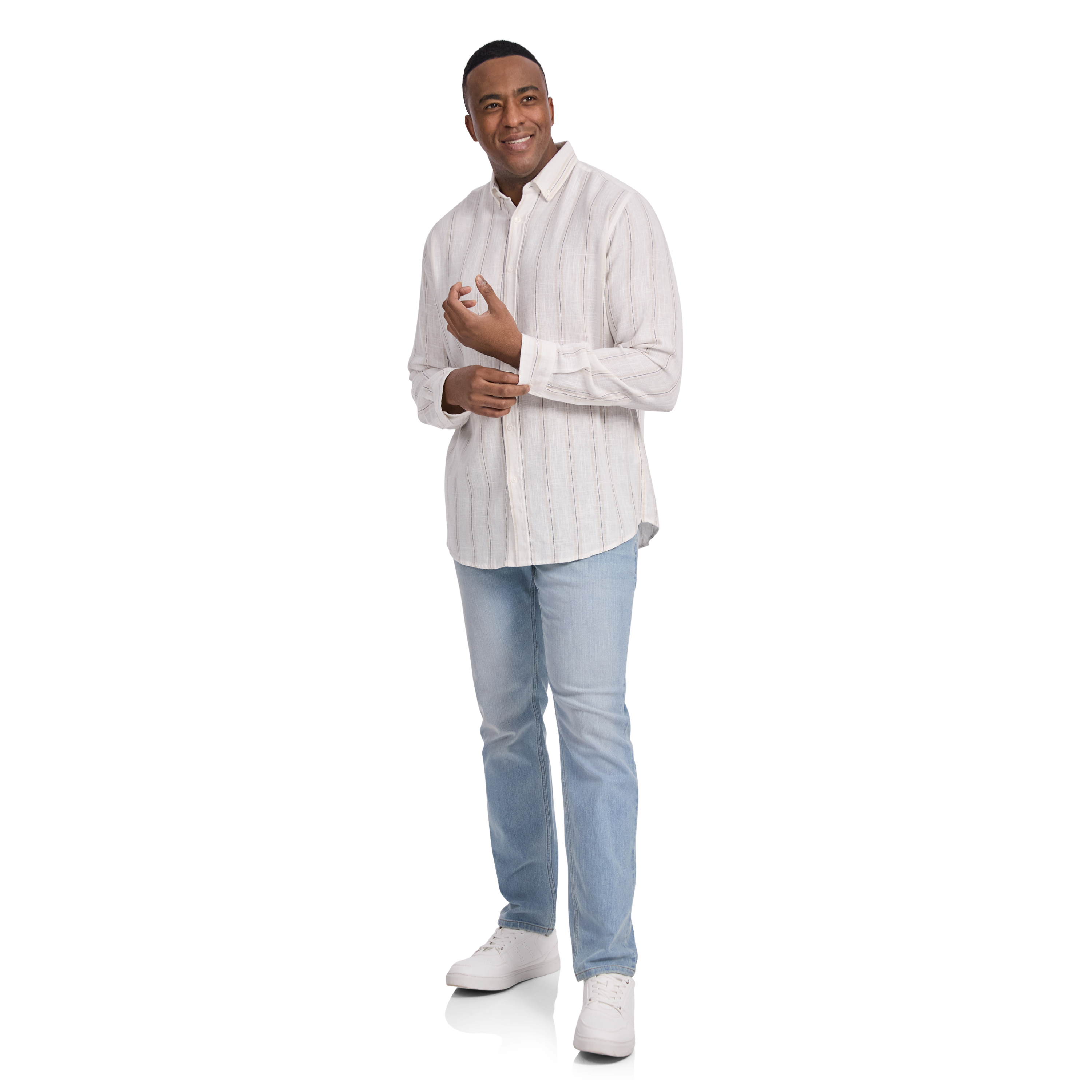 Natural Madrid Stripe Linen Shirt