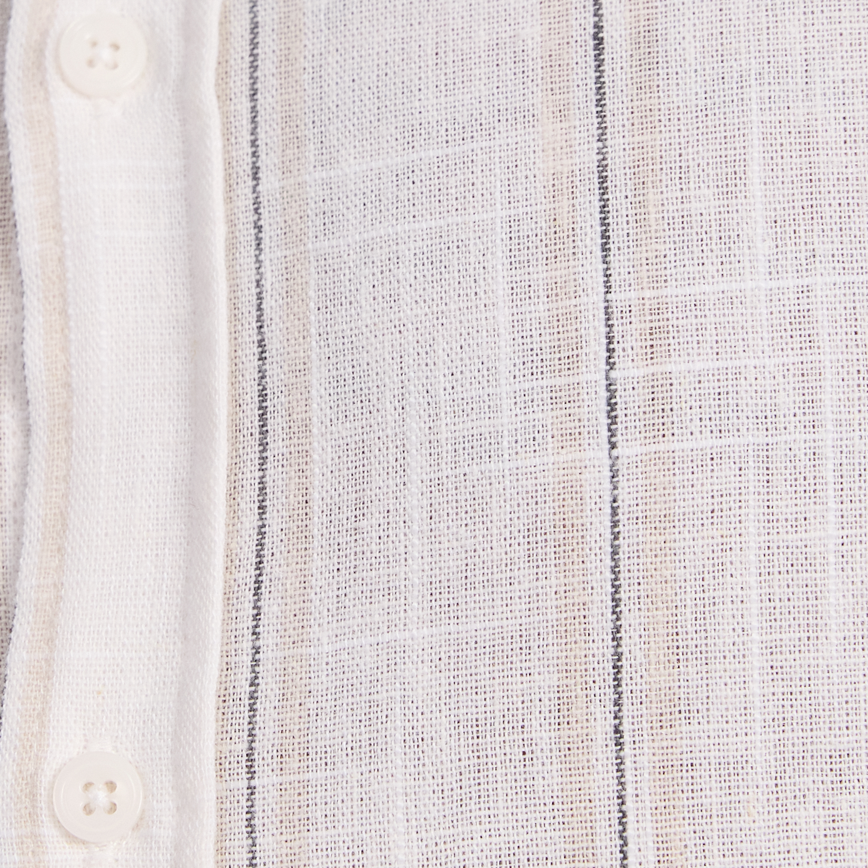 Natural Madrid Stripe Linen Shirt