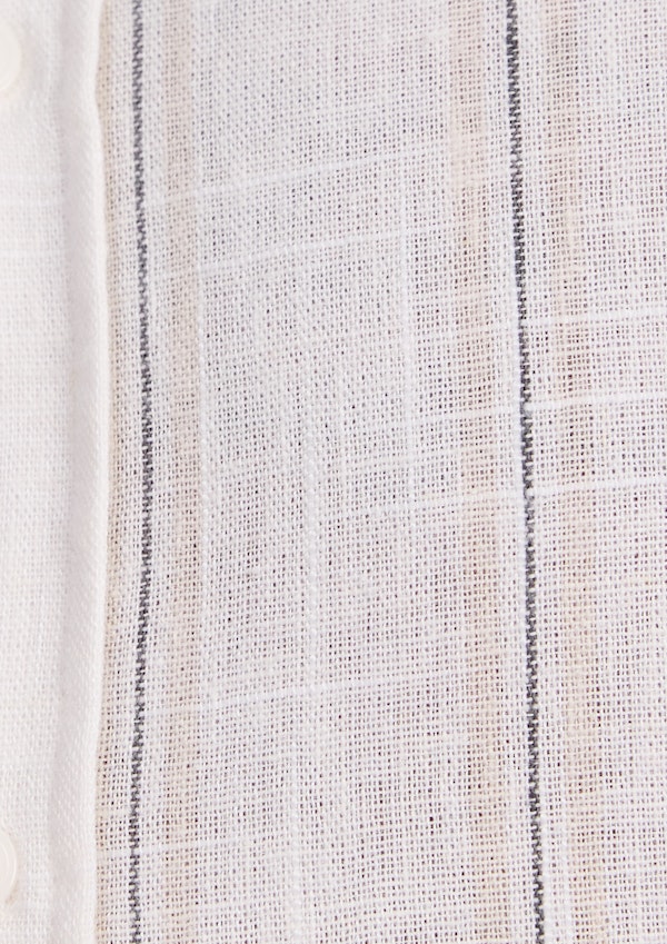 Natural Madrid Stripe Linen Shirt