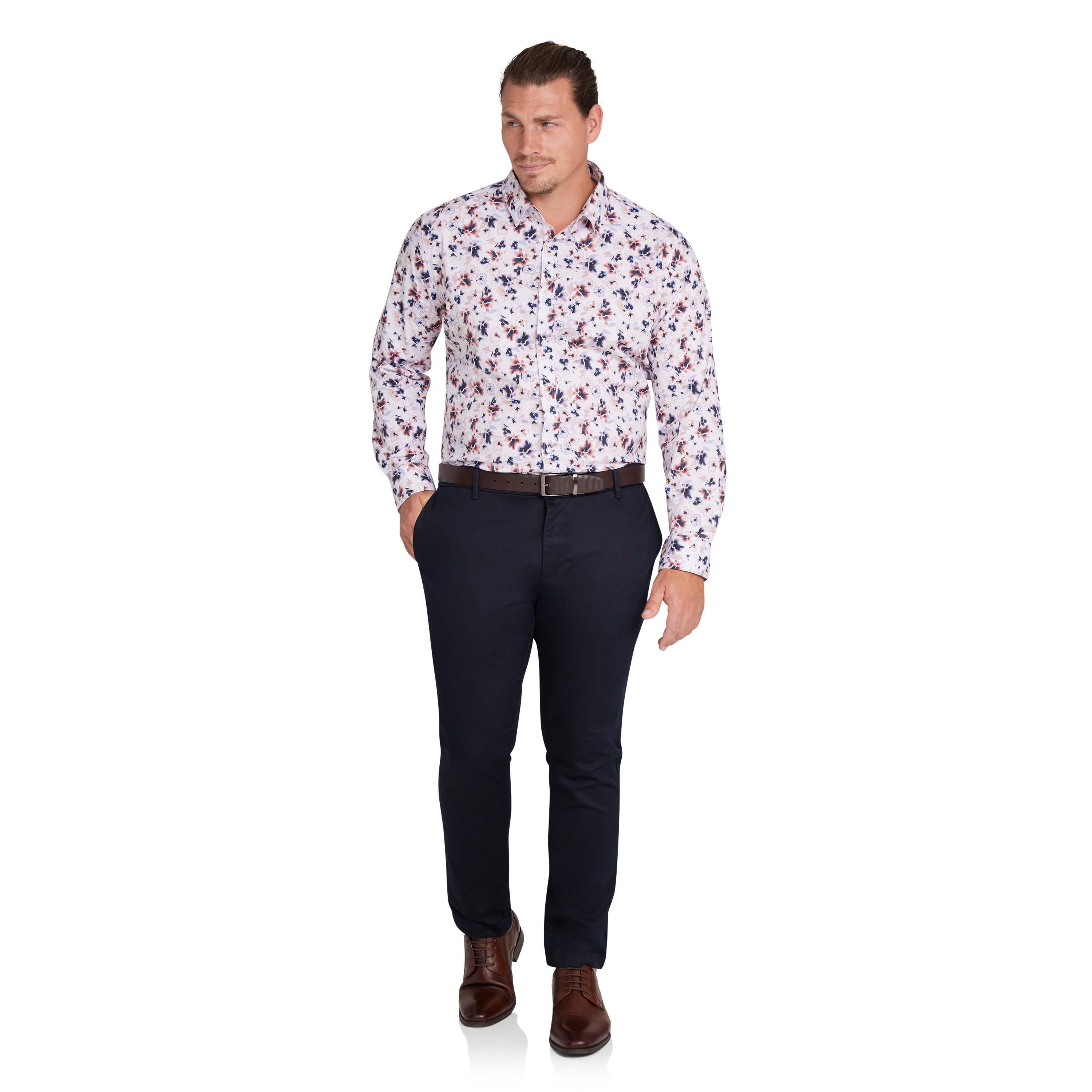 White Dayle Floral Stretch Shirt